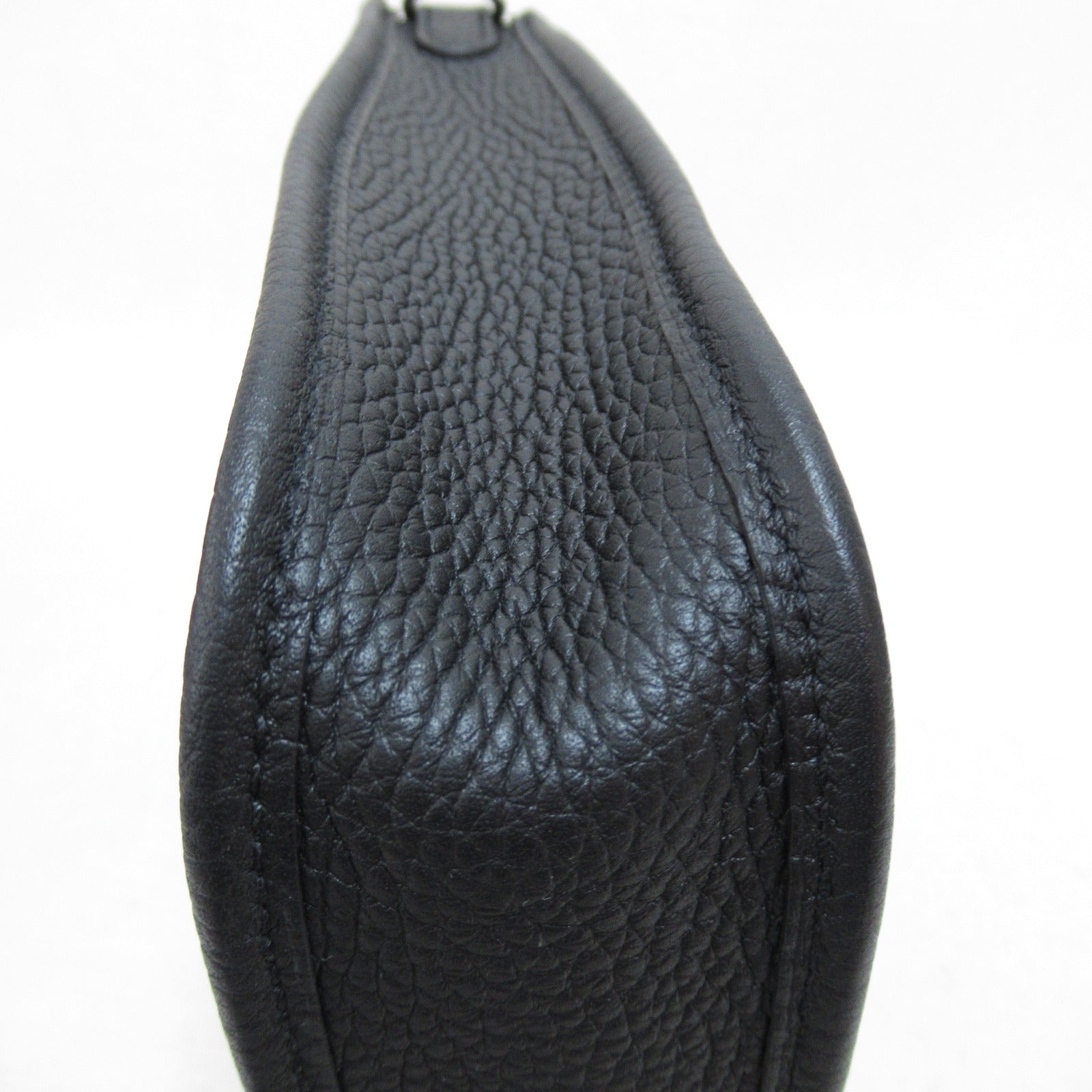 HERMES Clemence皮革Evelyne TPM銀扣肩背袋Noir黑色