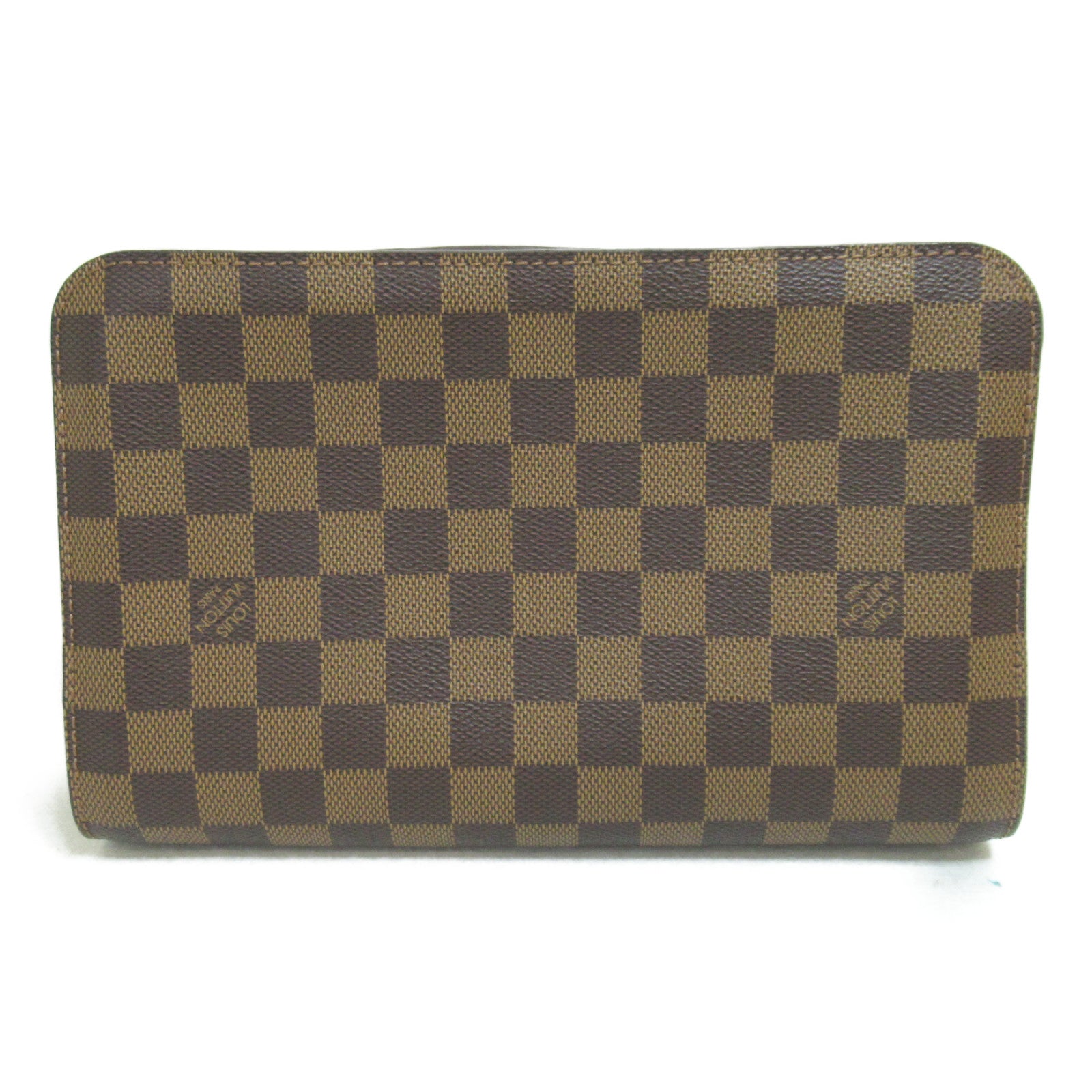 LOUIS VUITTON 【清倉大減價】Damier Ebene Saint Louis金扣手拿包啡色