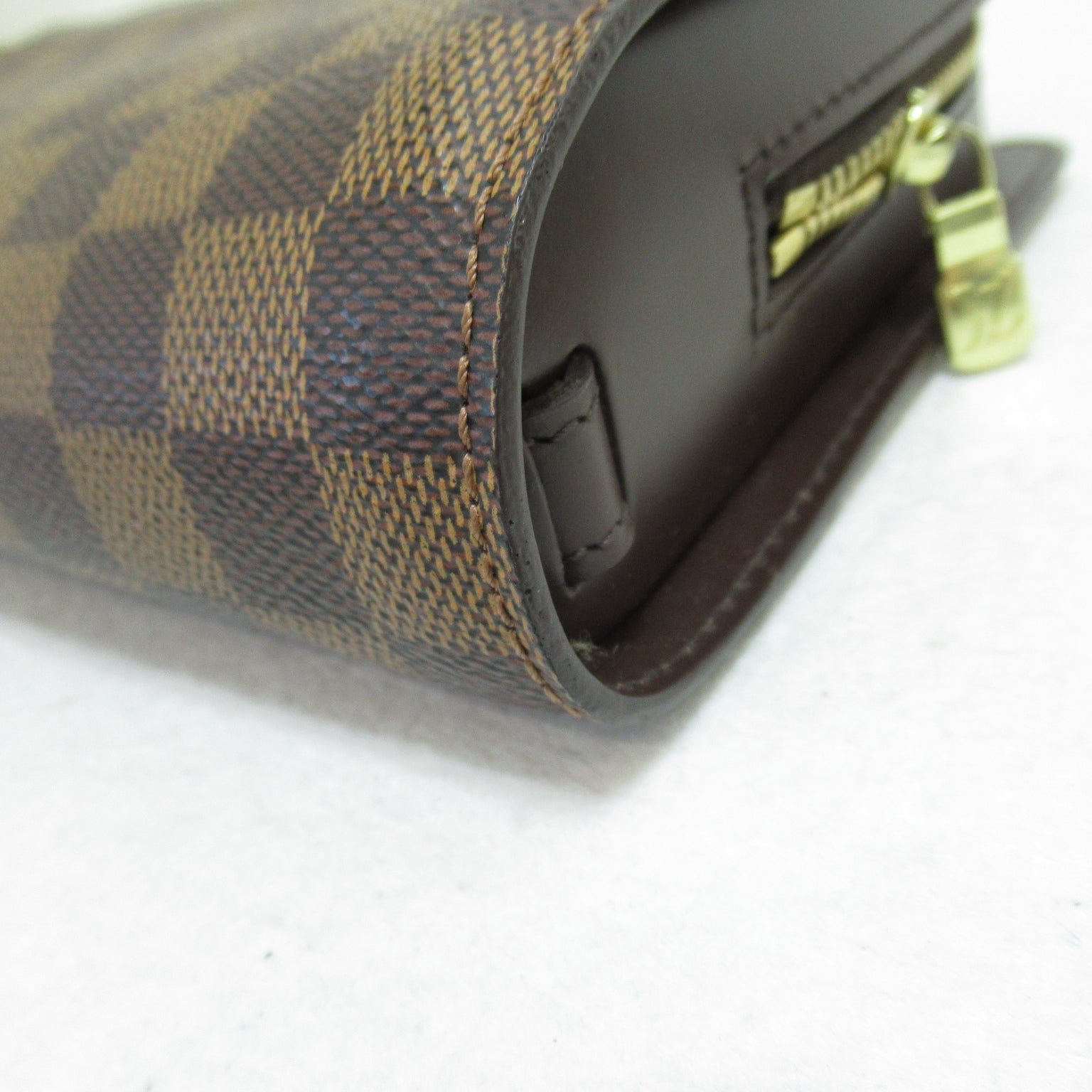 LOUIS VUITTON 【清倉大減價】Damier Ebene Saint Louis金扣手拿包啡色