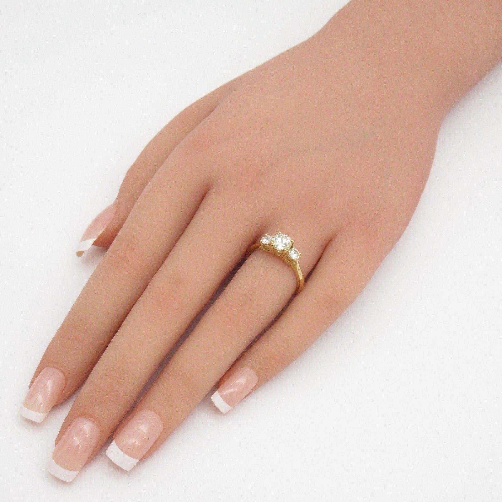 JEWELRY 【激減優惠】18K黃金Diamond Ring 0.70/0.33ct鑽石戒指US#5.5