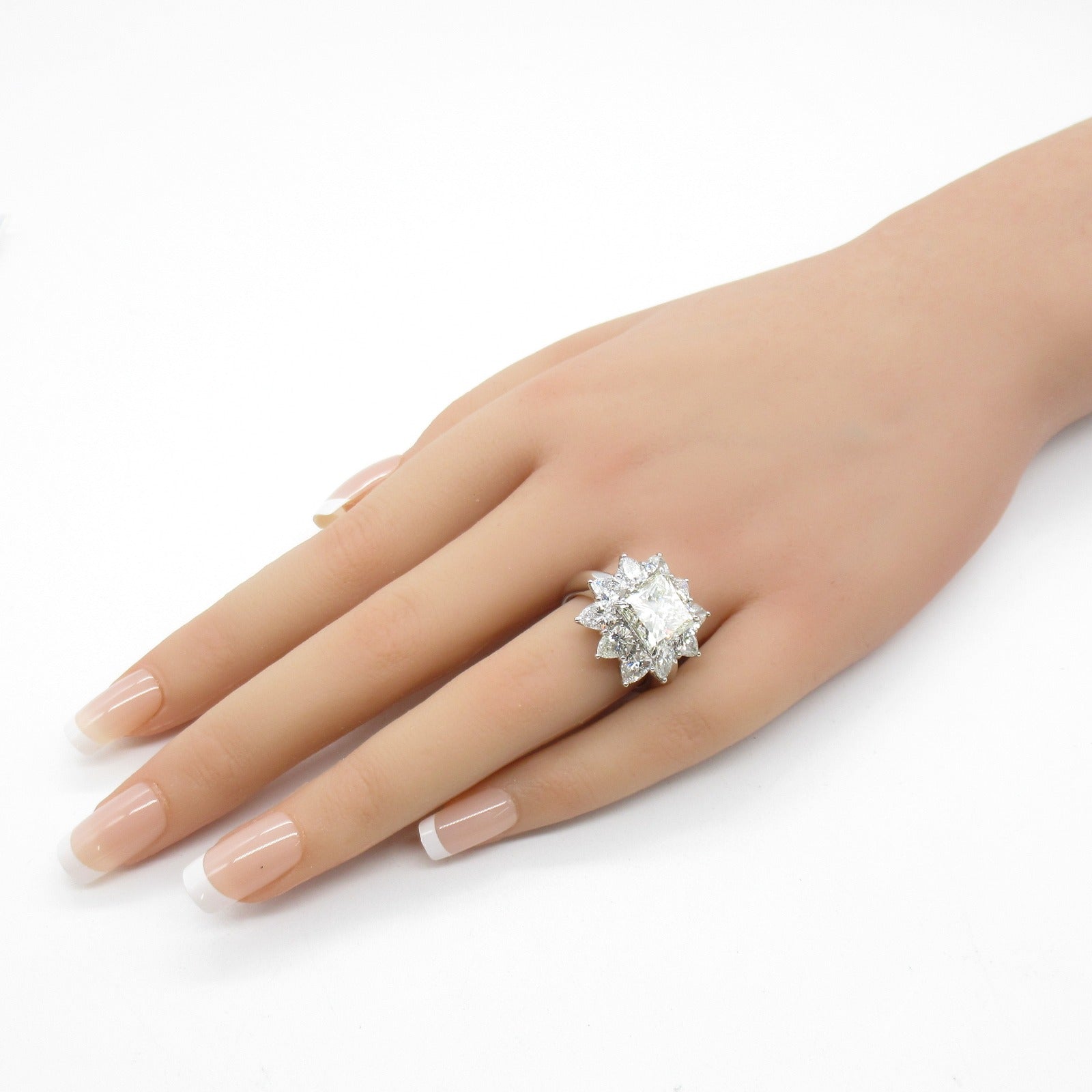 JEWELRY 【激減優惠】PT900鉑金Diamond Ring 5.165ct/4.13ct鑽石戒指US#6.75