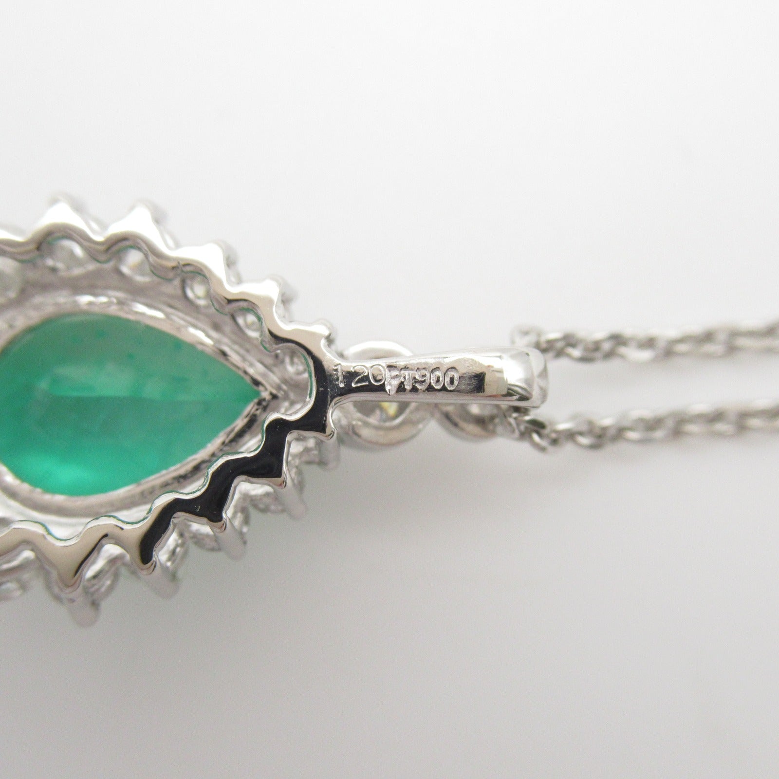 JEWELRY 【激減優惠】PT900/850鉑金Emerald Necklace 2.90ct綠寶石/1.20ct鑽石項鍊