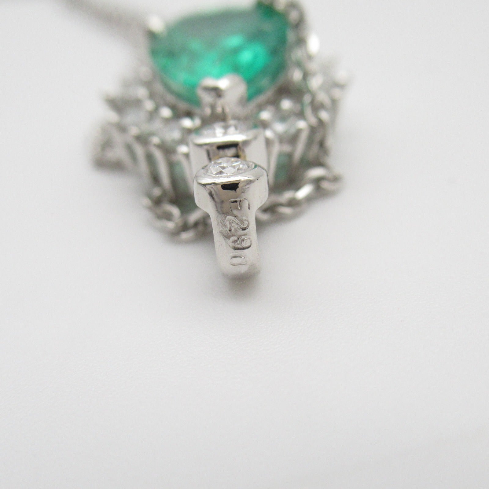 JEWELRY 【激減優惠】PT900/850鉑金Emerald Necklace 2.90ct綠寶石/1.20ct鑽石項鍊