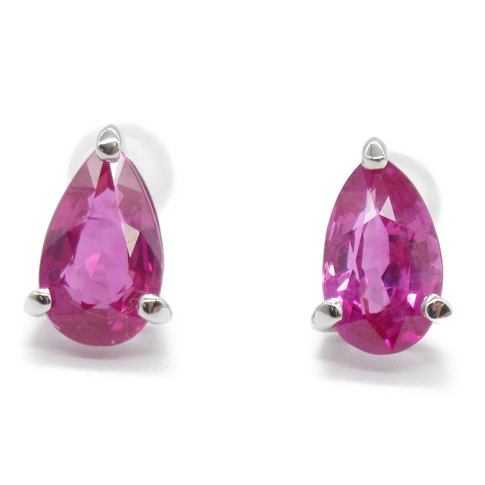 JEWELRY 【激減優惠】PT900鉑金Pink Sapphire Earrings 1.04/1.15ct紅寶石耳環