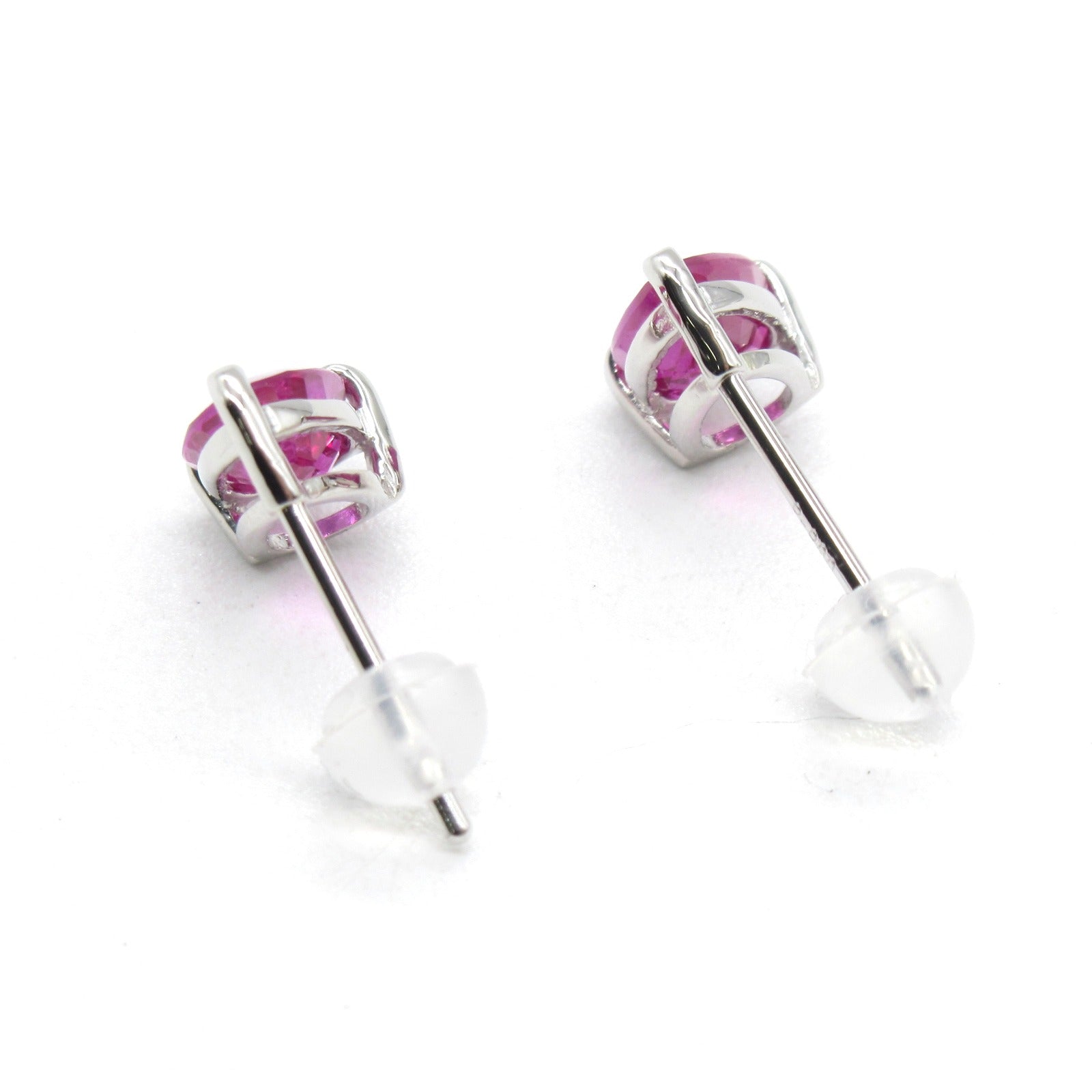 JEWELRY 【激減優惠】PT900鉑金Pink Sapphire Earrings 1.04/1.15ct紅寶石耳環