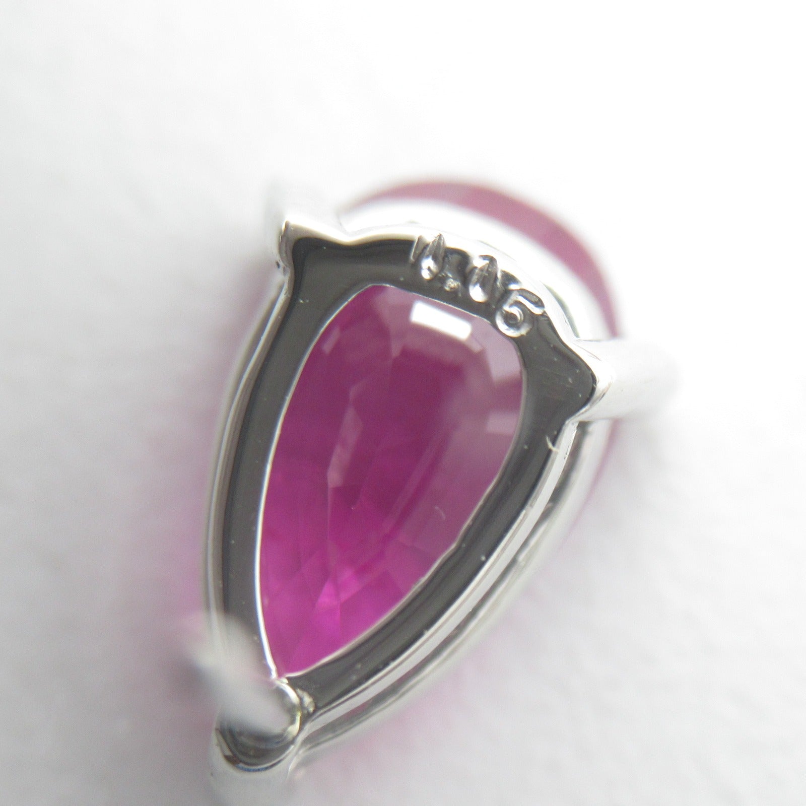 JEWELRY 【激減優惠】PT900鉑金Pink Sapphire Earrings 1.04/1.15ct紅寶石耳環