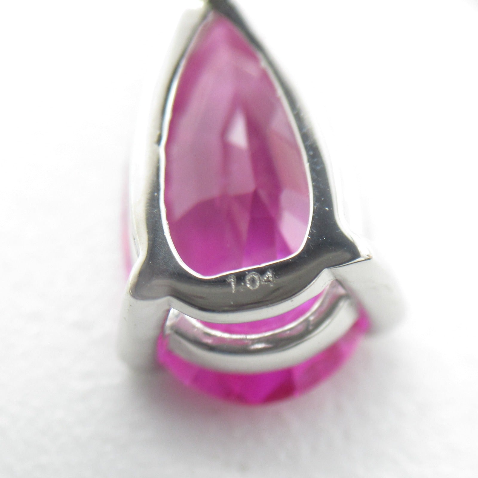 JEWELRY 【激減優惠】PT900鉑金Pink Sapphire Earrings 1.04/1.15ct紅寶石耳環