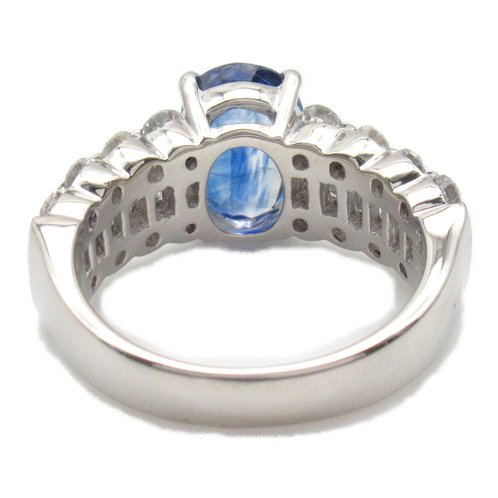 JEWELRY 【激減優惠】PT900鉑金Blue Sapphire Diamond Ring 2.470ct藍寶石/1.30ct鑽石戒指US#5.8