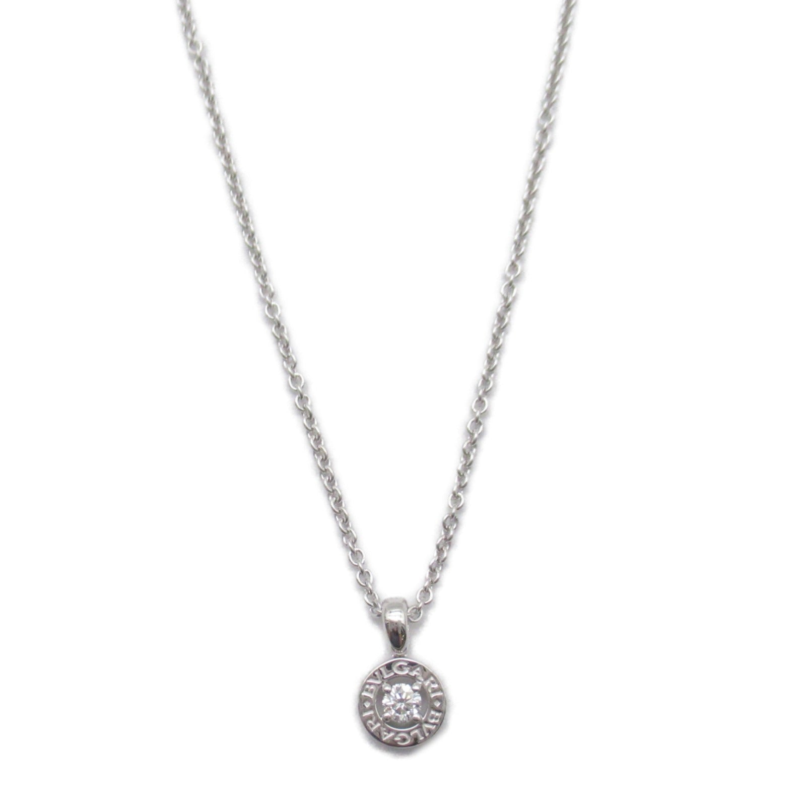 BVLGARI 【激減優惠】18K白金Bulgari 1P diamond necklace鑽石項鍊