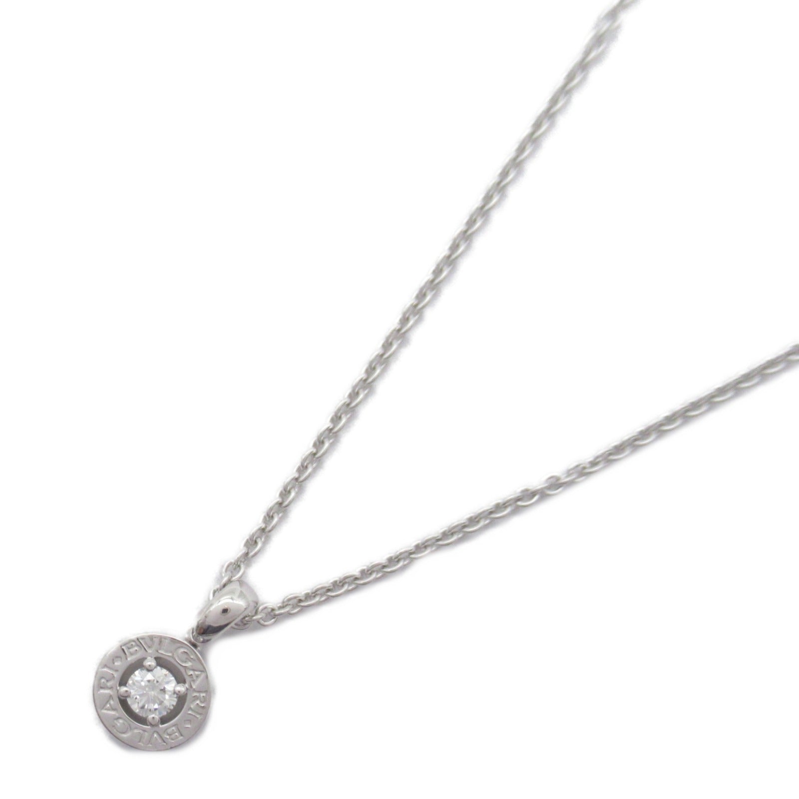 BVLGARI 【激減優惠】18K白金Bulgari 1P diamond necklace鑽石項鍊