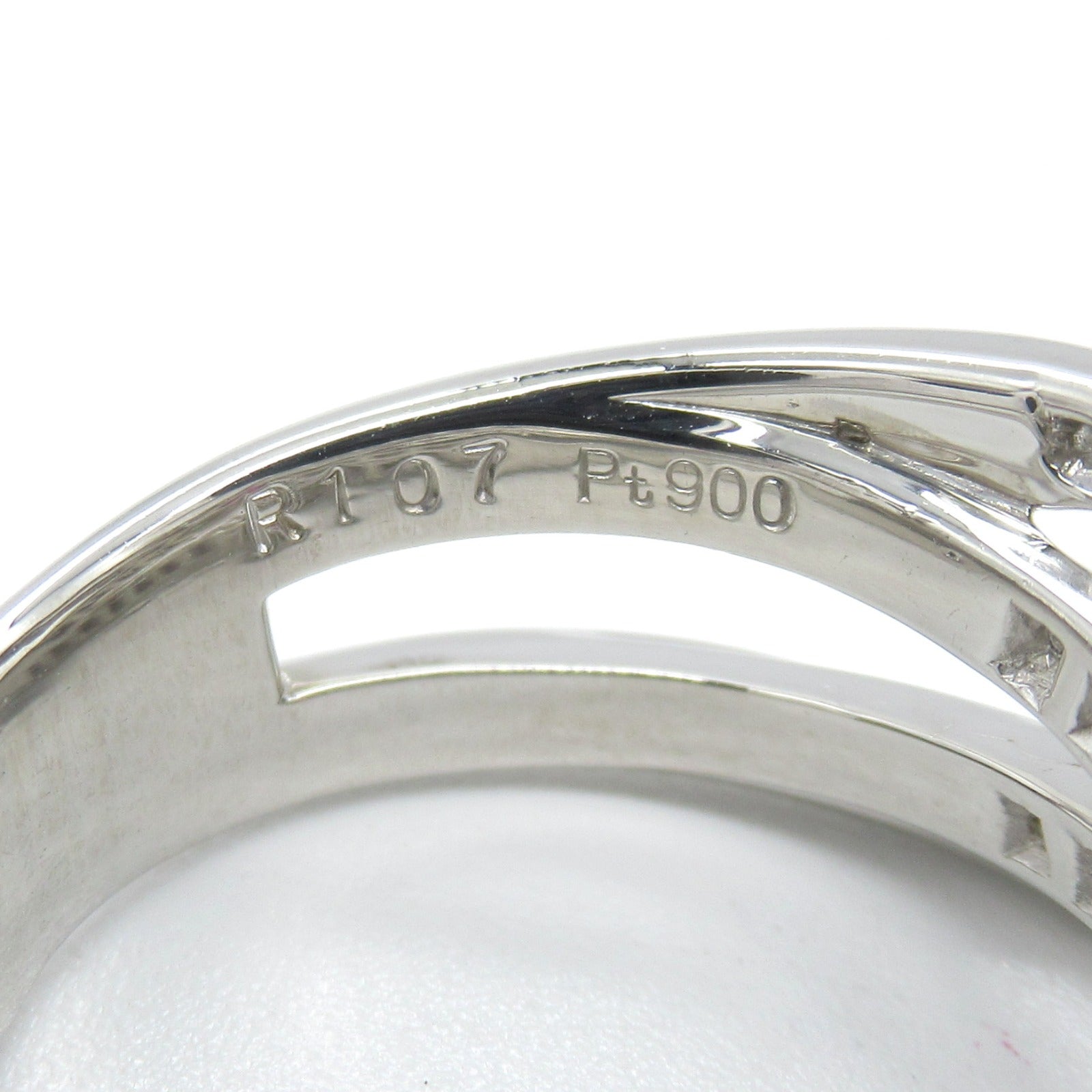 JEWELRY PT900鉑金Ruby Diamond Ring 1.07ct紅寶石/0.38ct鑽石戒指US#5.5