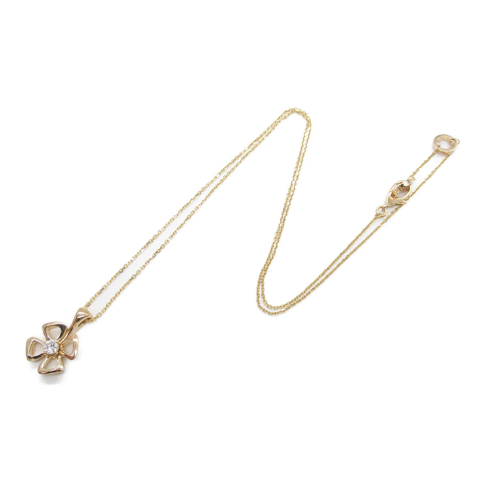 BVLGARI 【激減優惠】18K玫瑰金Fiorever 1P Diamond NC Necklace鑽石項鍊