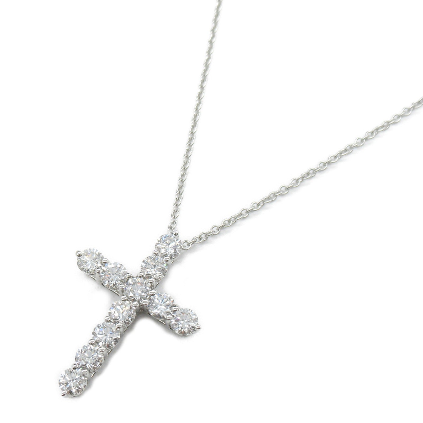 TIFFANY＆CO PT950鉑金Diamond Necklace Nedium鑽石項鍊