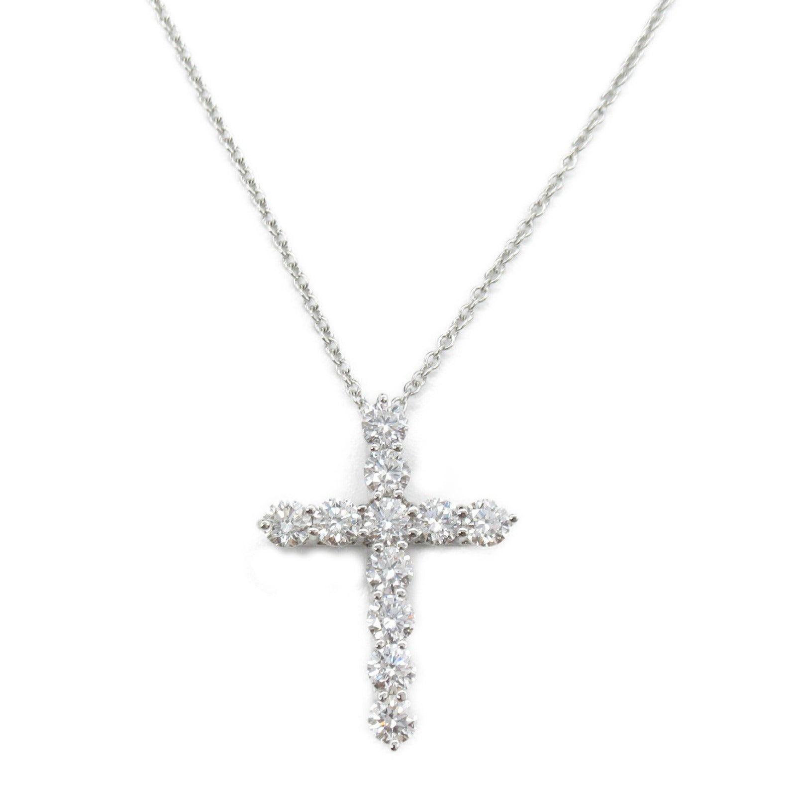 TIFFANY＆CO PT950鉑金Diamond Necklace Nedium鑽石項鍊
