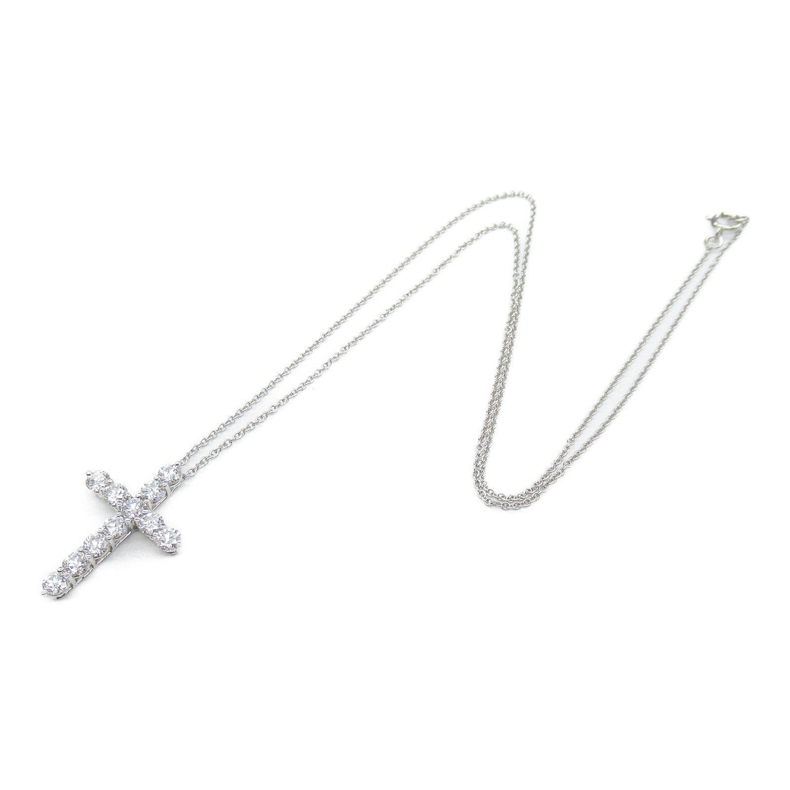 TIFFANY＆CO PT950鉑金Diamond Necklace Nedium鑽石項鍊