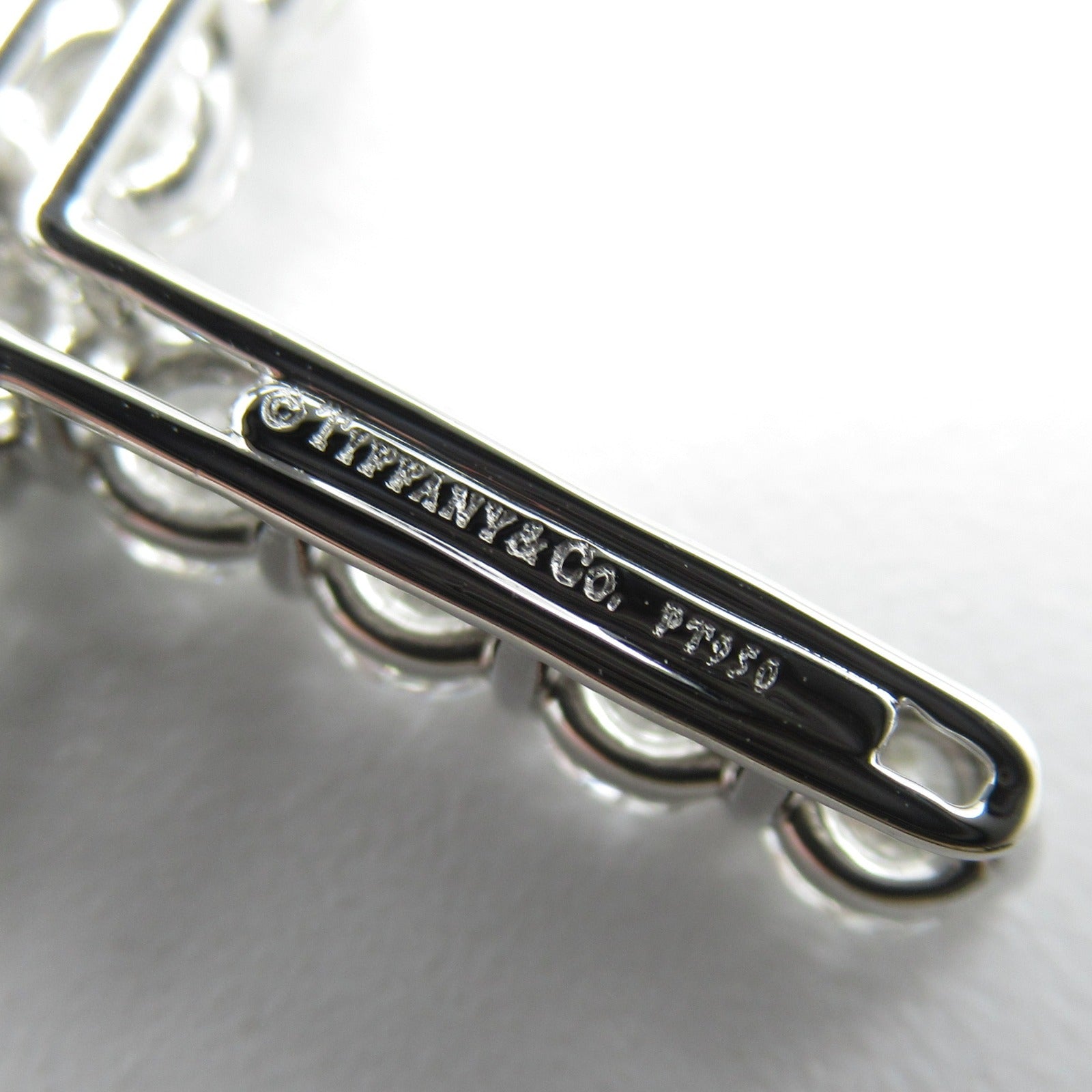TIFFANY＆CO PT950鉑金Diamond Necklace Nedium鑽石項鍊