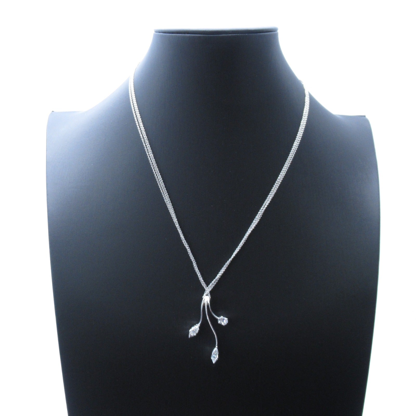 JEWELRY 【激減優惠】18K白金Diamond Necklace 0.349/0.344ct鑽石項鍊