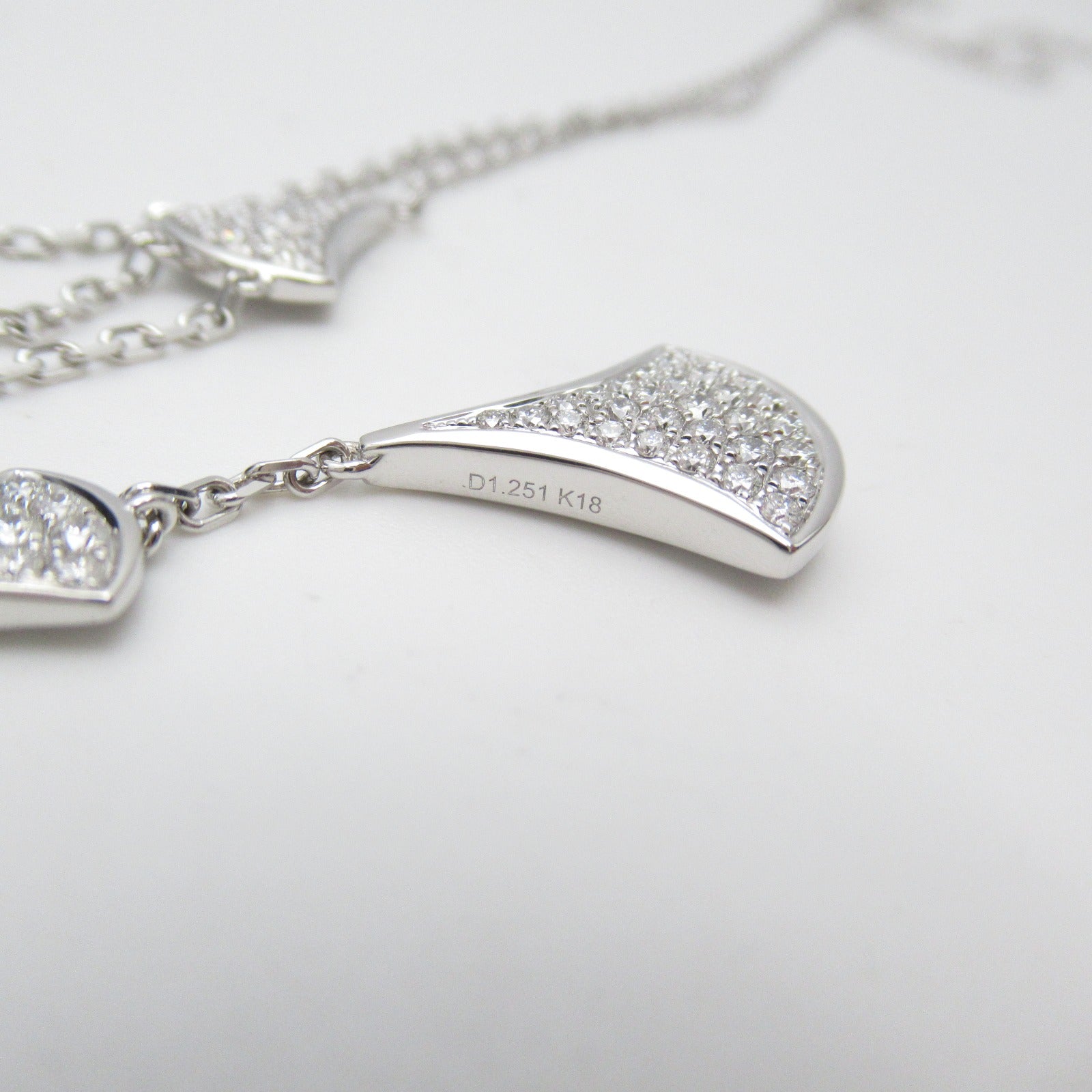 JEWELRY 18K白金Diamond Necklace1.251ct鑽石項鍊#80cm