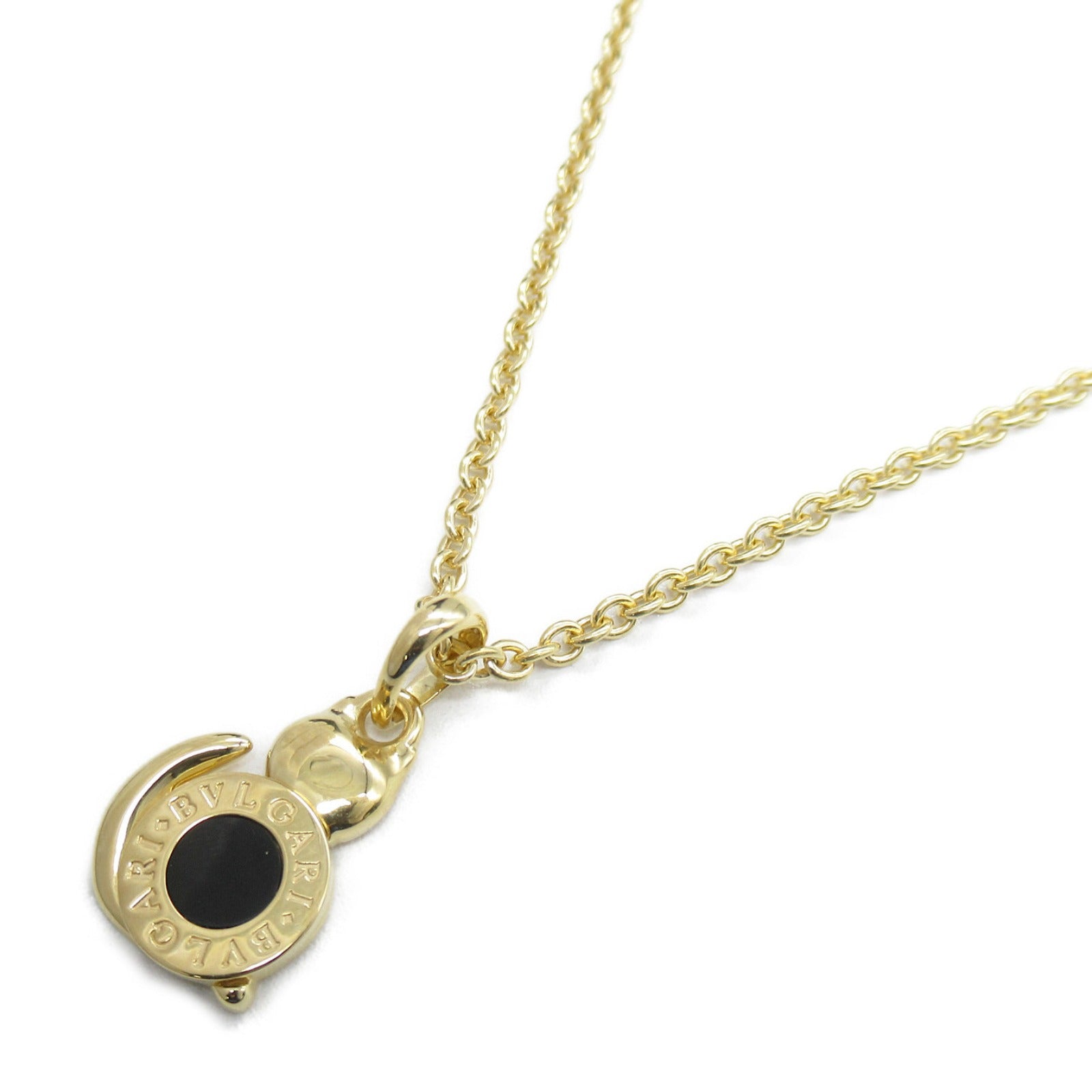 BVLGARI 【激減優惠】18K黃金Bulgari Bulgari Necklace Onyx Cat項鍊