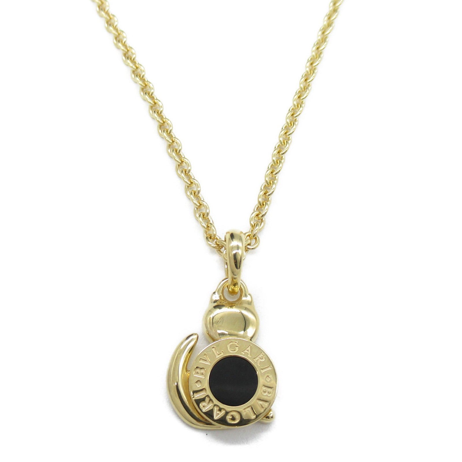 BVLGARI 【激減優惠】18K黃金Bulgari Bulgari Necklace Onyx Cat項鍊