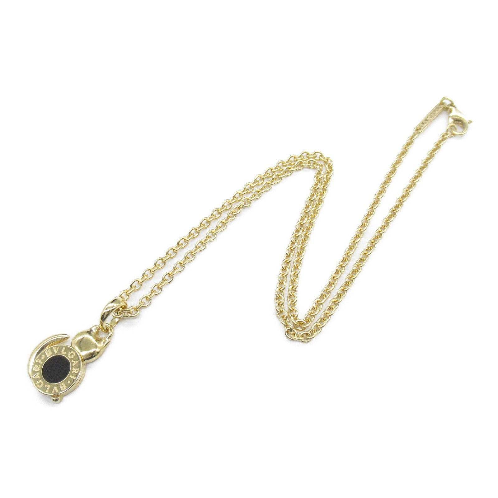 BVLGARI 【激減優惠】18K黃金Bulgari Bulgari Necklace Onyx Cat項鍊