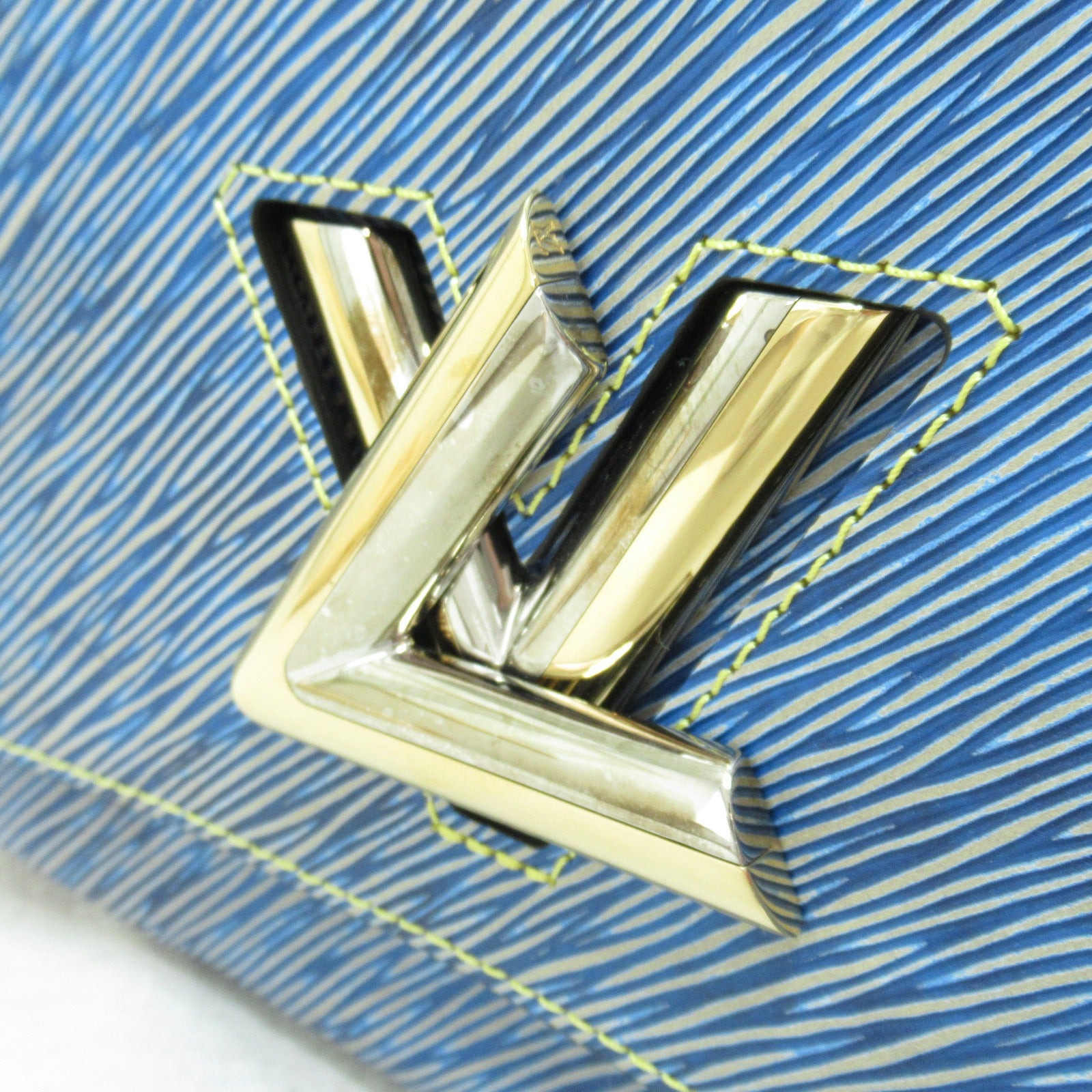 LOUIS VUITTON 【清倉大減價】Epi Twist MM金扣手挽袋藍色