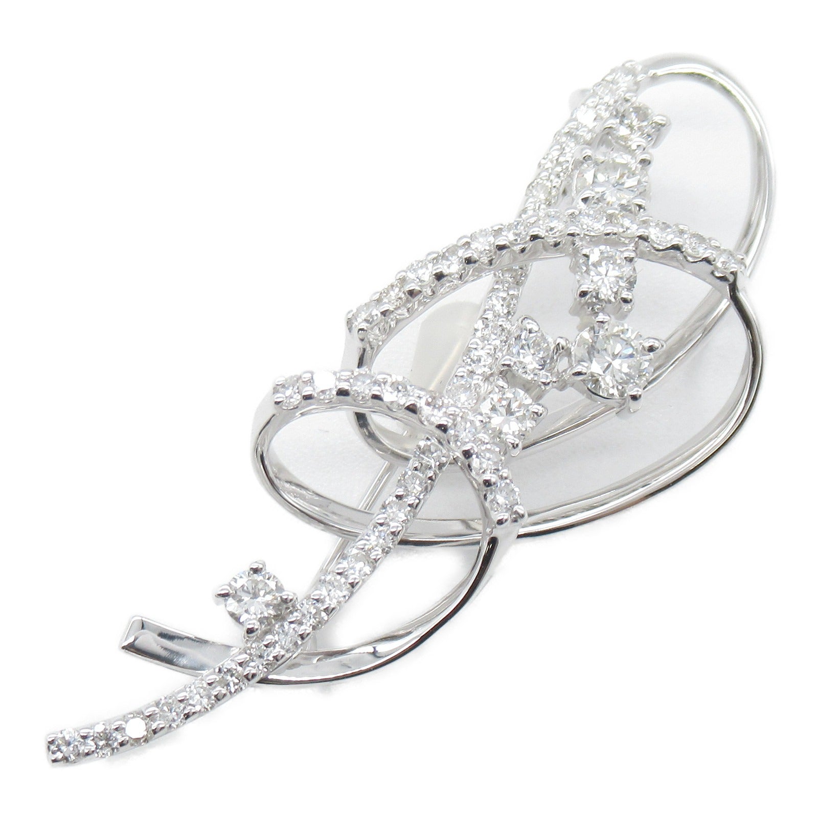 JEWELRY 【激減優惠】18K/14K白金Diamond Brooch 1.33ct鑽石吊墜