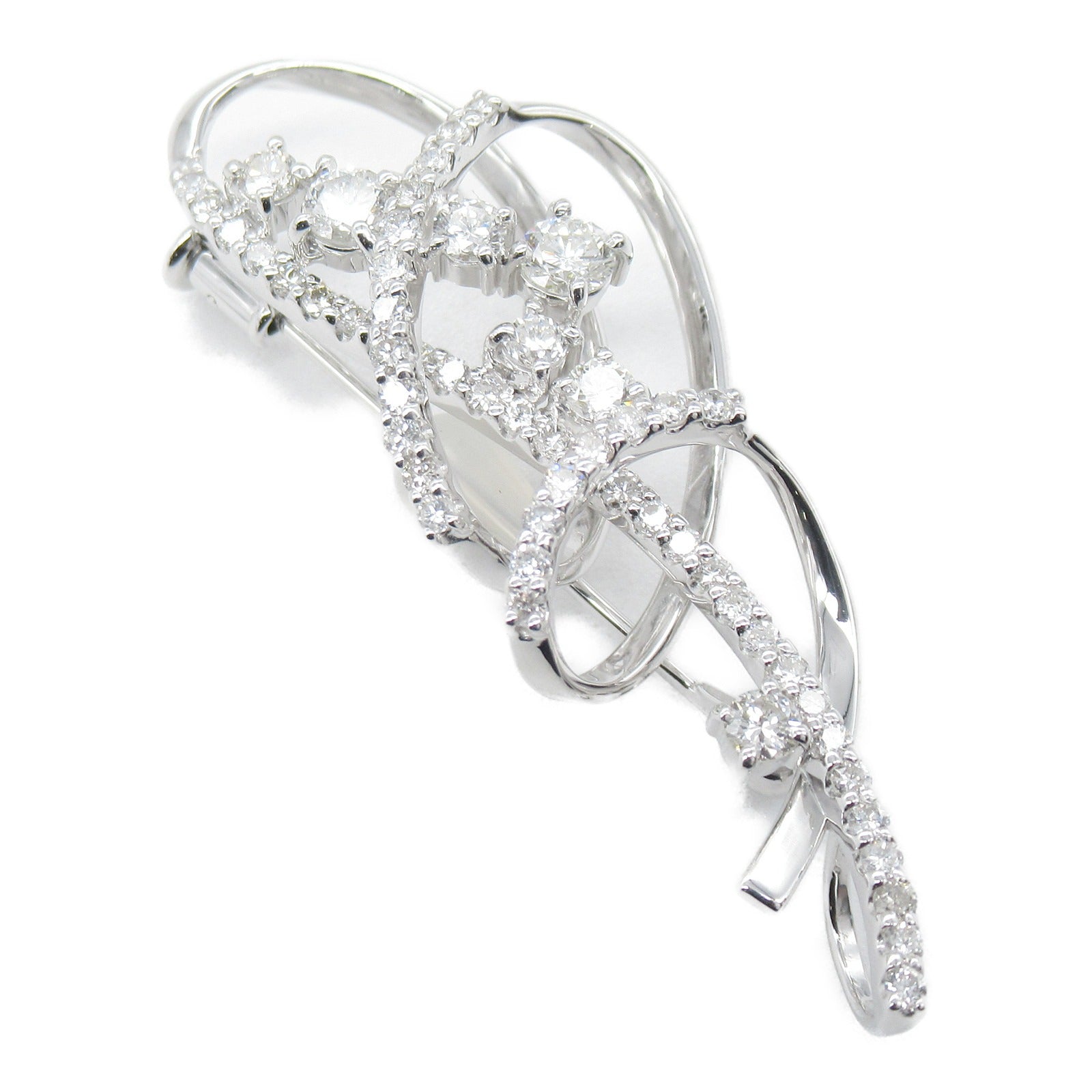 JEWELRY 【激減優惠】18K/14K白金Diamond Brooch 1.33ct鑽石吊墜