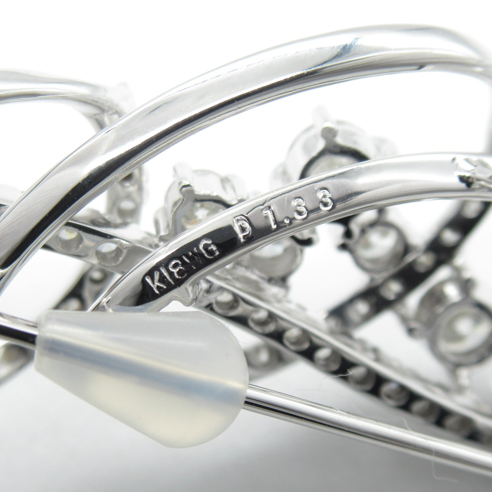 JEWELRY 【激減優惠】18K/14K白金Diamond Brooch 1.33ct鑽石吊墜