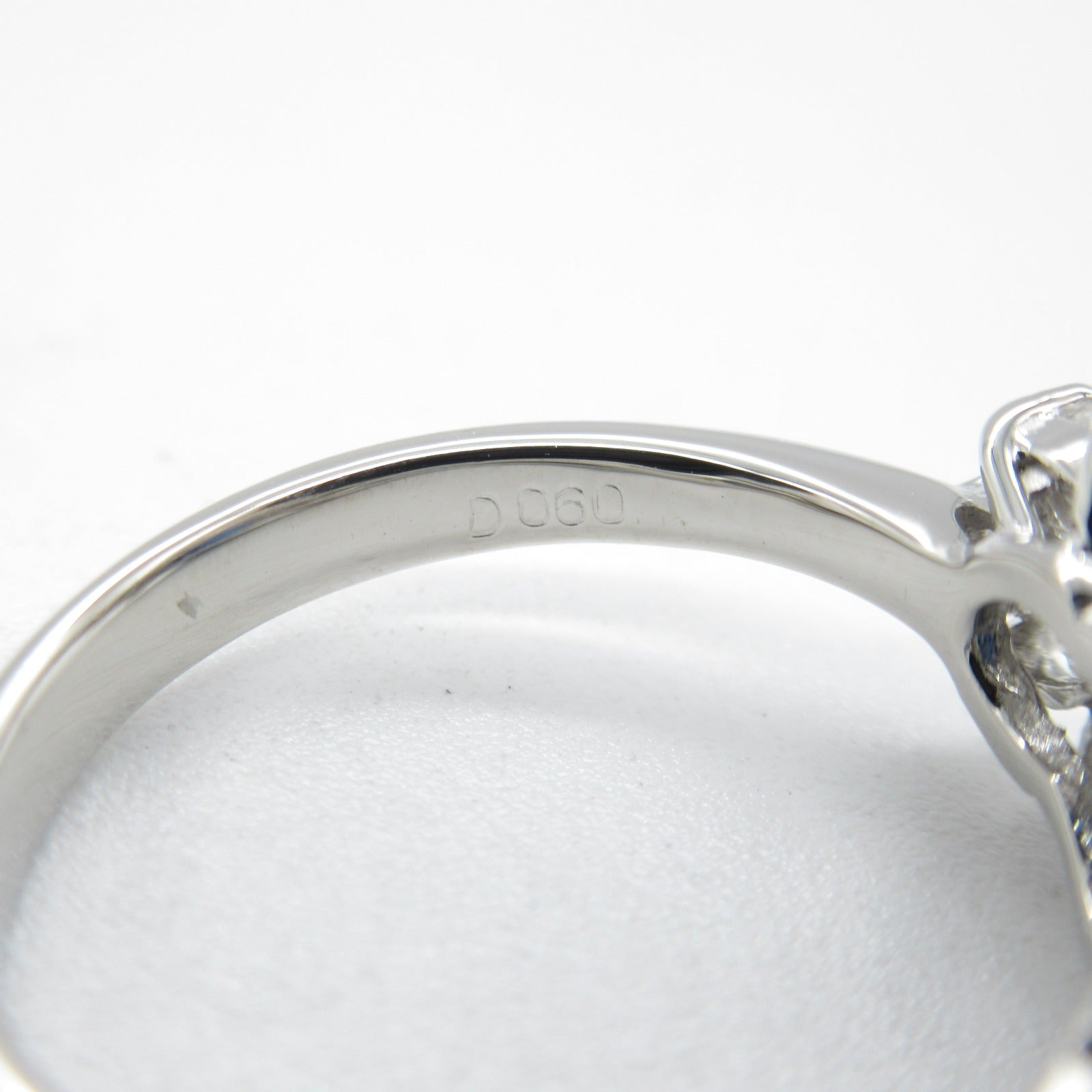 JEWELRY PT900鉑金Sapphire Diamond Ring 2.45ct藍寶石/0.60ct鑽石戒指US#6