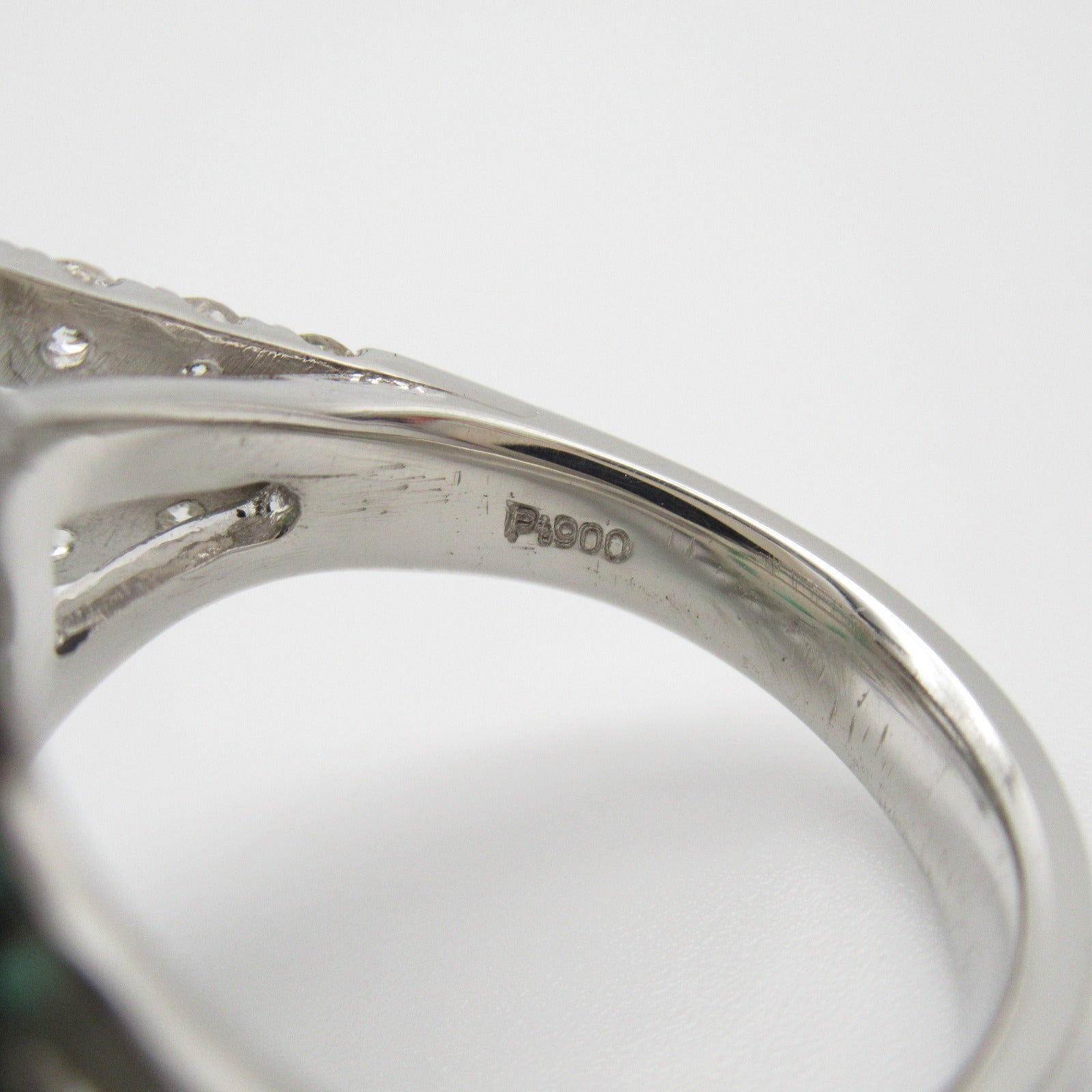 JEWELRY 【激減優惠】PT900鉑金Emerald Ring 23.613ct綠寶石/3.96ct鑽石戒指US#7.25