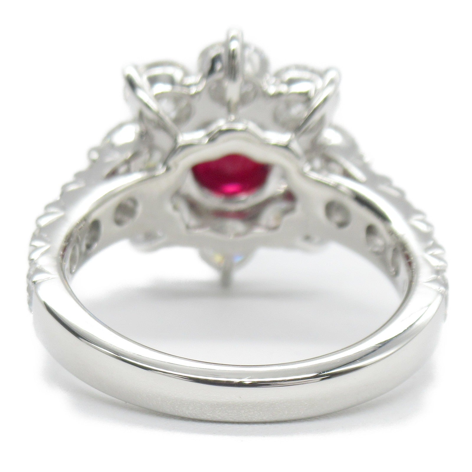 JEWELRY PT900鉑金Ruby Ring 2.01ct紅寶石/2.33ct鑚石戒指JP#10/US#5.25