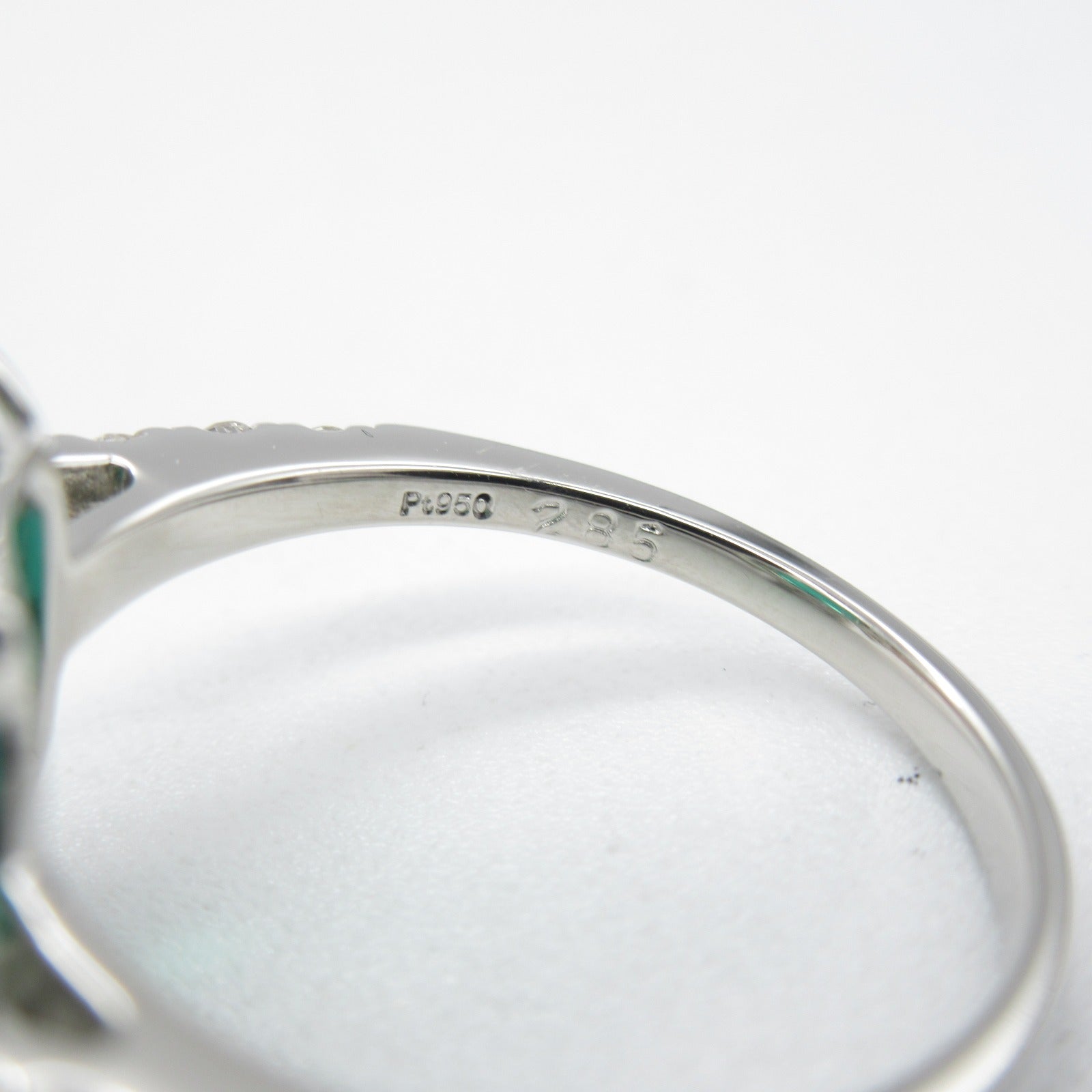 JEWELRY 【激減優惠】PT950鉑金Emerald Ring 2.85ct綠寶石/1.14ct鑽石戒指US#5.75