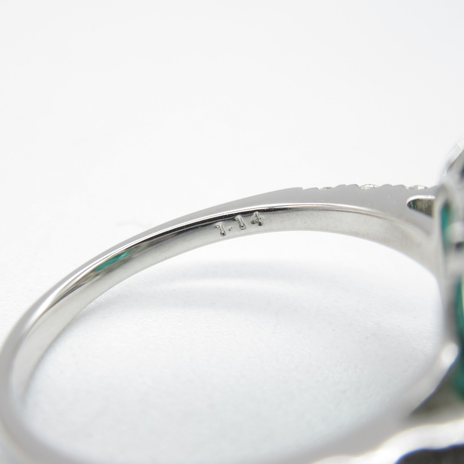JEWELRY 【激減優惠】PT950鉑金Emerald Ring 2.85ct綠寶石/1.14ct鑽石戒指US#5.75