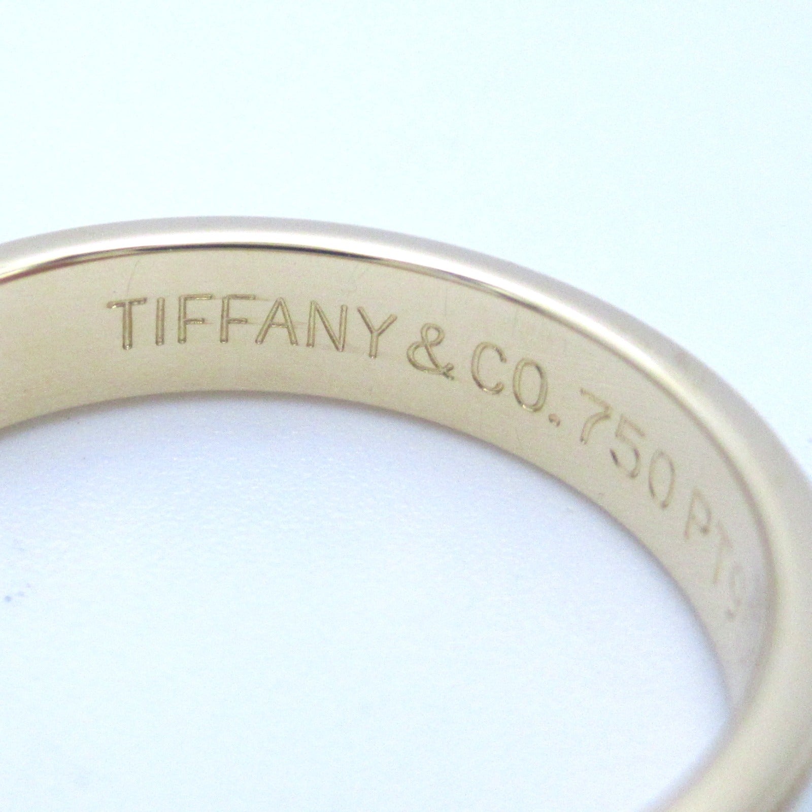 TIFFANY＆CO 18K黃金/PT950鉑金Milgrain Ring戒指US#5.5