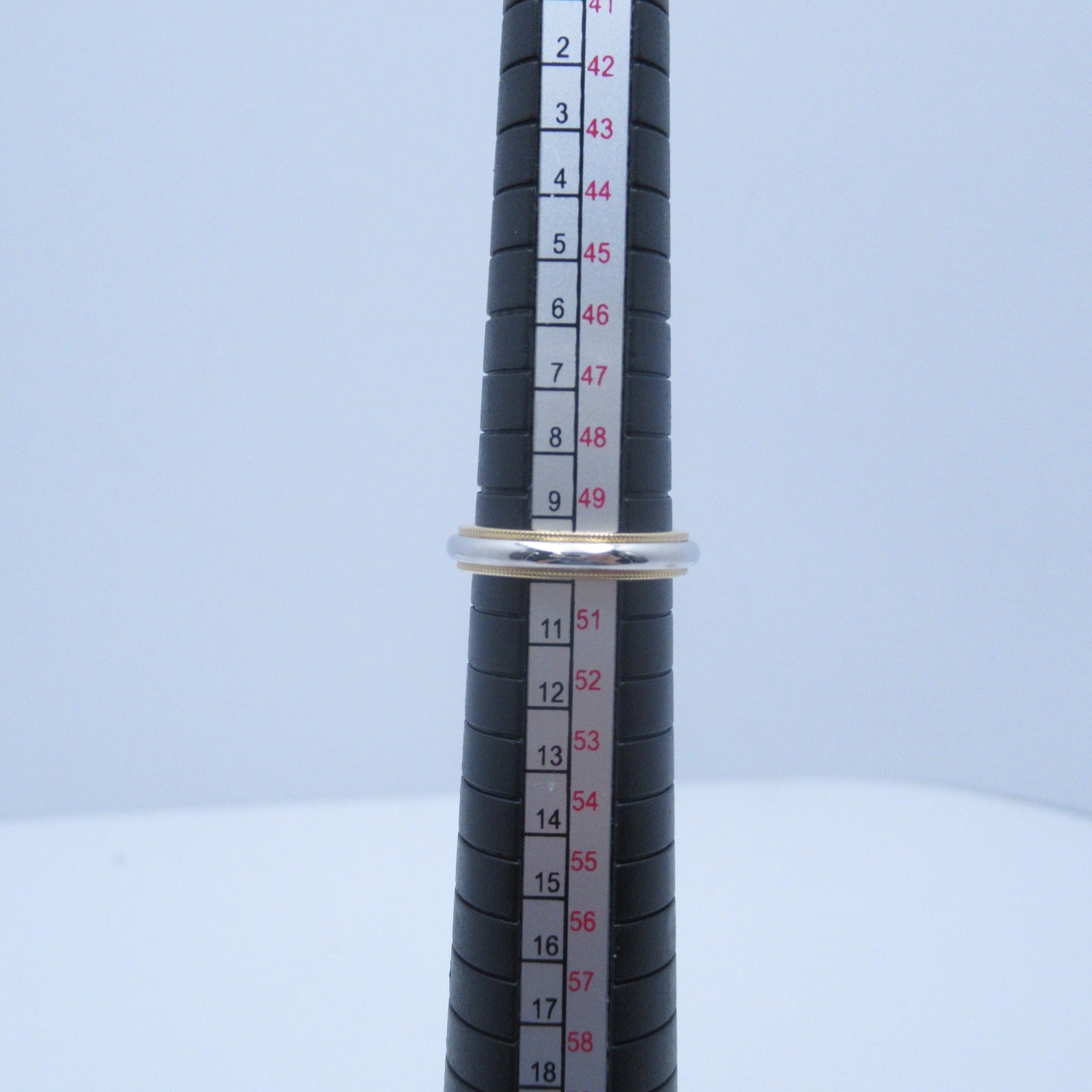 TIFFANY＆CO 18K黃金/PT950鉑金Milgrain Ring戒指US#5.5