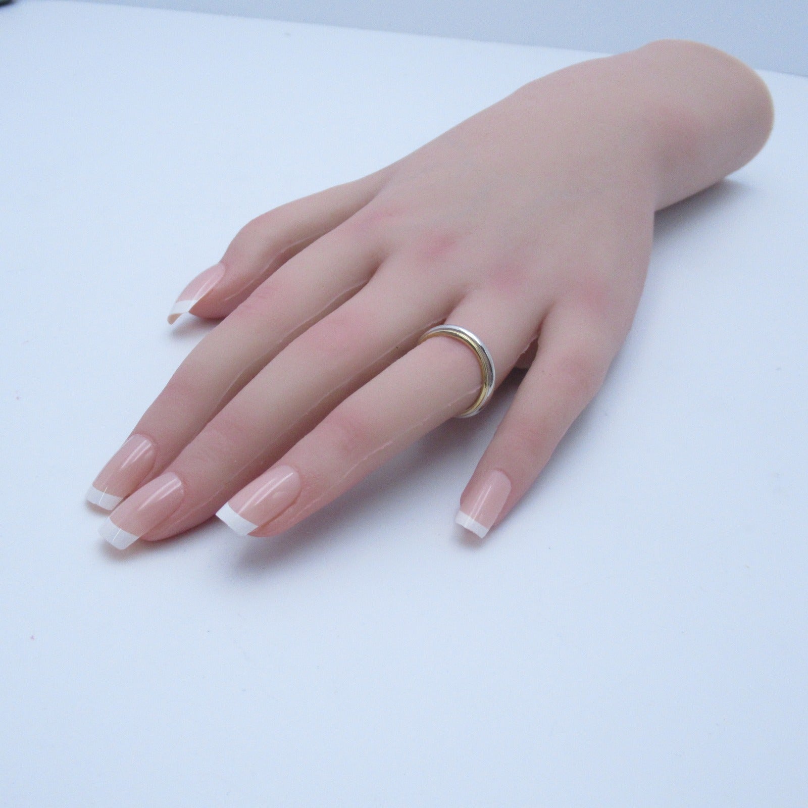 TIFFANY＆CO 18K黃金/PT950鉑金Milgrain Ring戒指US#5.5