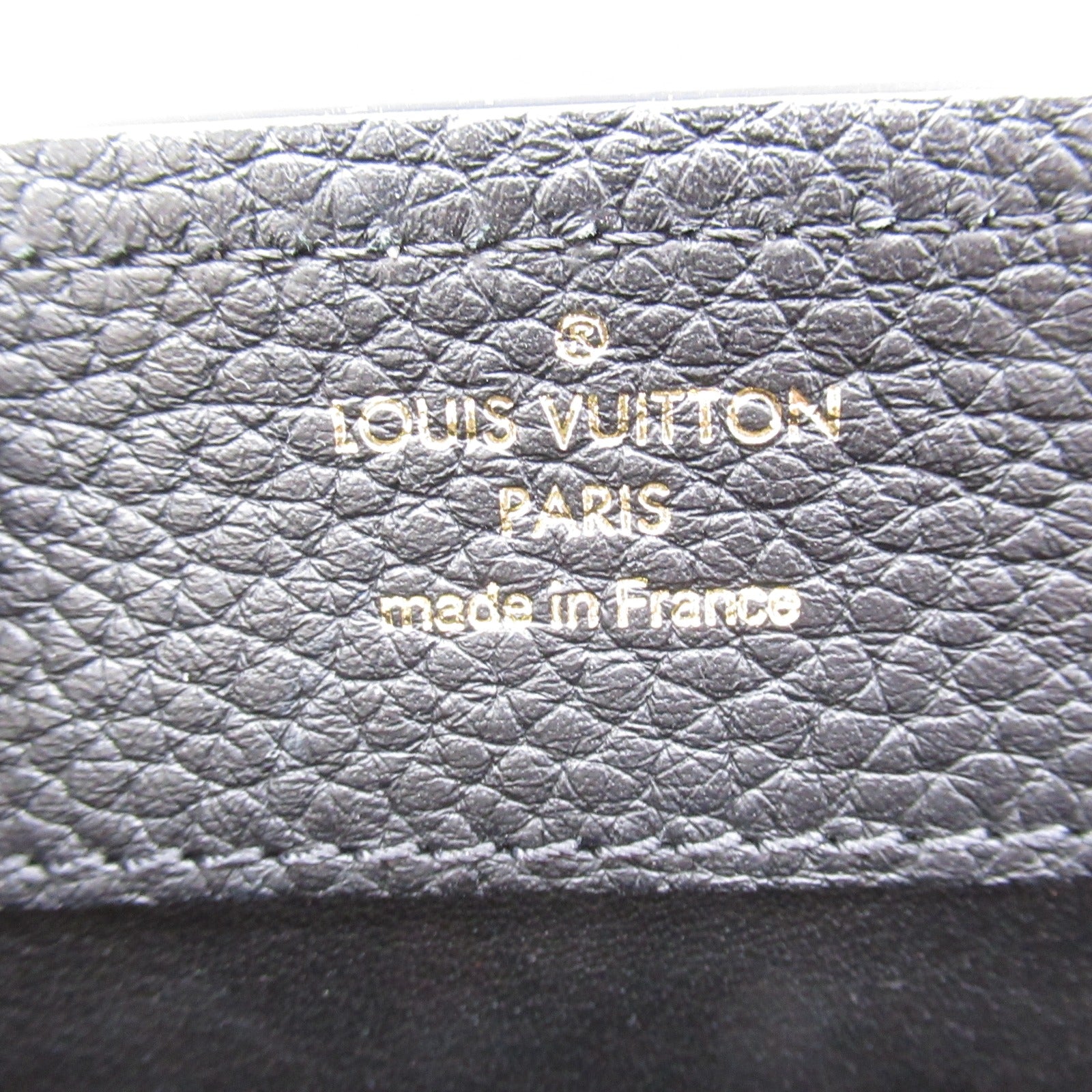 LOUIS VUITTON 【激減優惠】Taurillon皮革Capucines Mini金扣手挽肩背兩用袋黑色