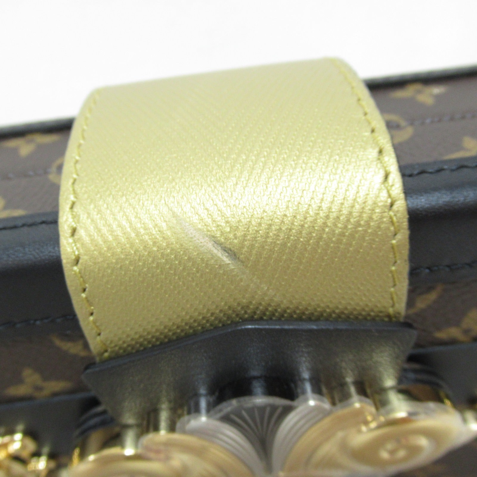 LOUIS VUITTON 【清倉大減價】Monogram Petite Malle金扣肩背袋啡色