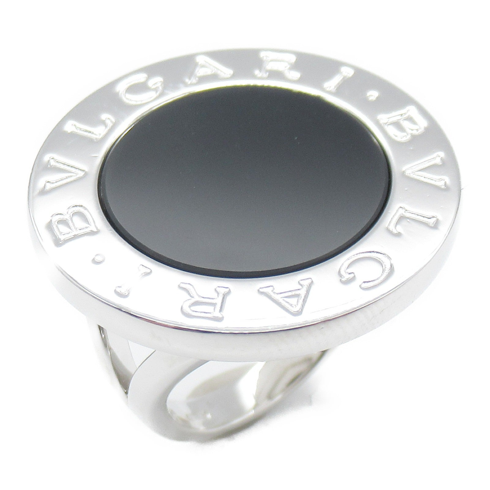 BVLGARI 18K白金/縞瑪瑙Bvlgari Bvlgari Ring戒指US#5.5