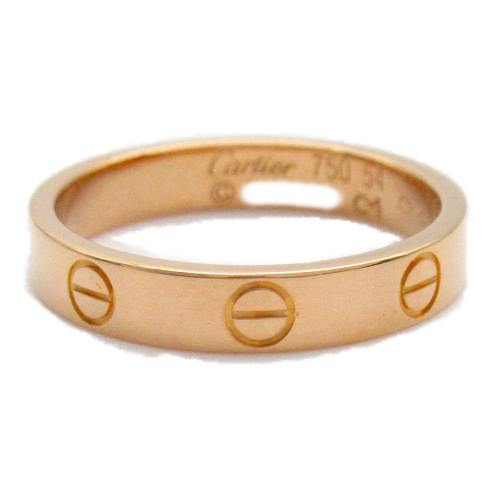 CARTIER 18K玫瑰金Mini Love Ring戒指US#7/Cartier#54