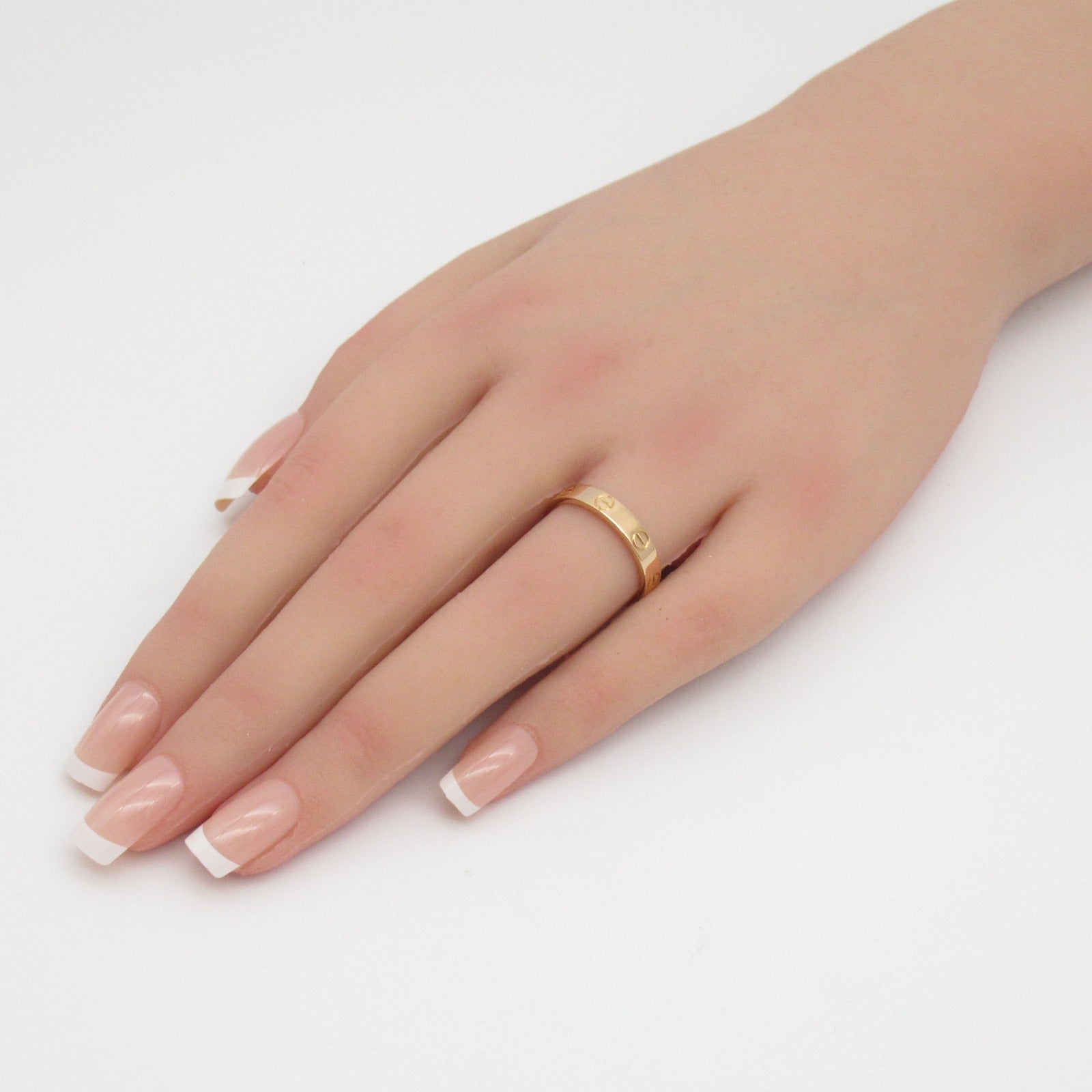 CARTIER 18K玫瑰金Mini Love Ring戒指US#7/Cartier#54
