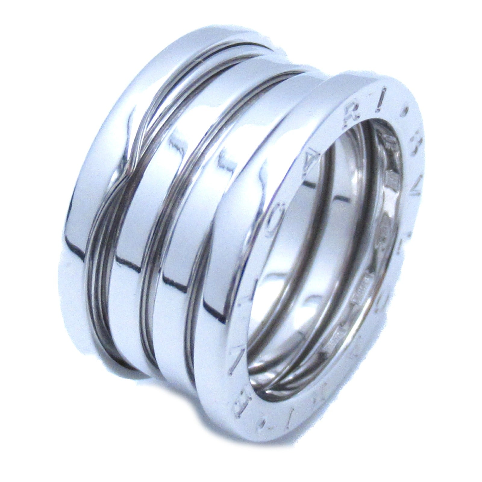 BVLGARI 【激減優惠】18K白金B-zero1 Four-Band戒指US#5.75/BVLGARI#52銀色