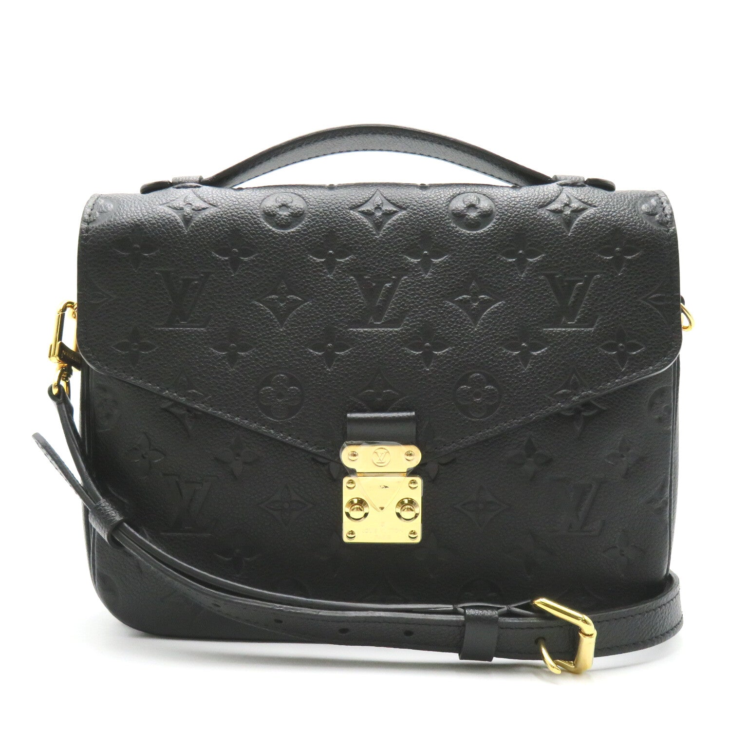 LOUIS VUITTON 【激減優惠】Monogram Empreinte Pochette Metis金扣手挽肩背兩用袋黑色