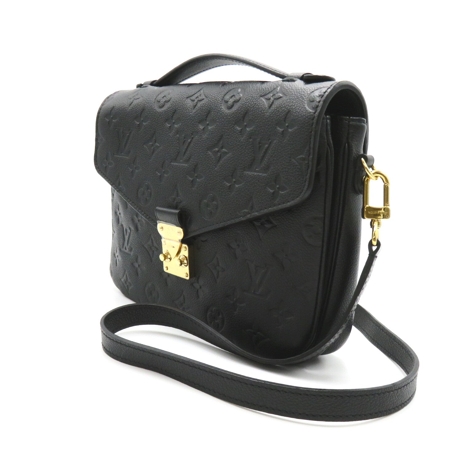 LOUIS VUITTON 【激減優惠】Monogram Empreinte Pochette Metis金扣手挽肩背兩用袋黑色