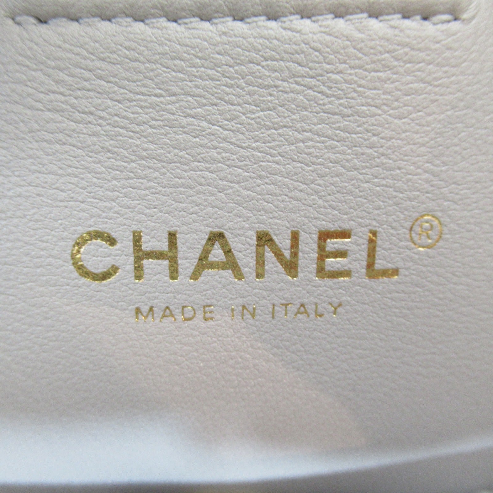 CHANEL 【激減優惠】菱格牛皮皮革Tote Bag金扣手挽袋淺灰色