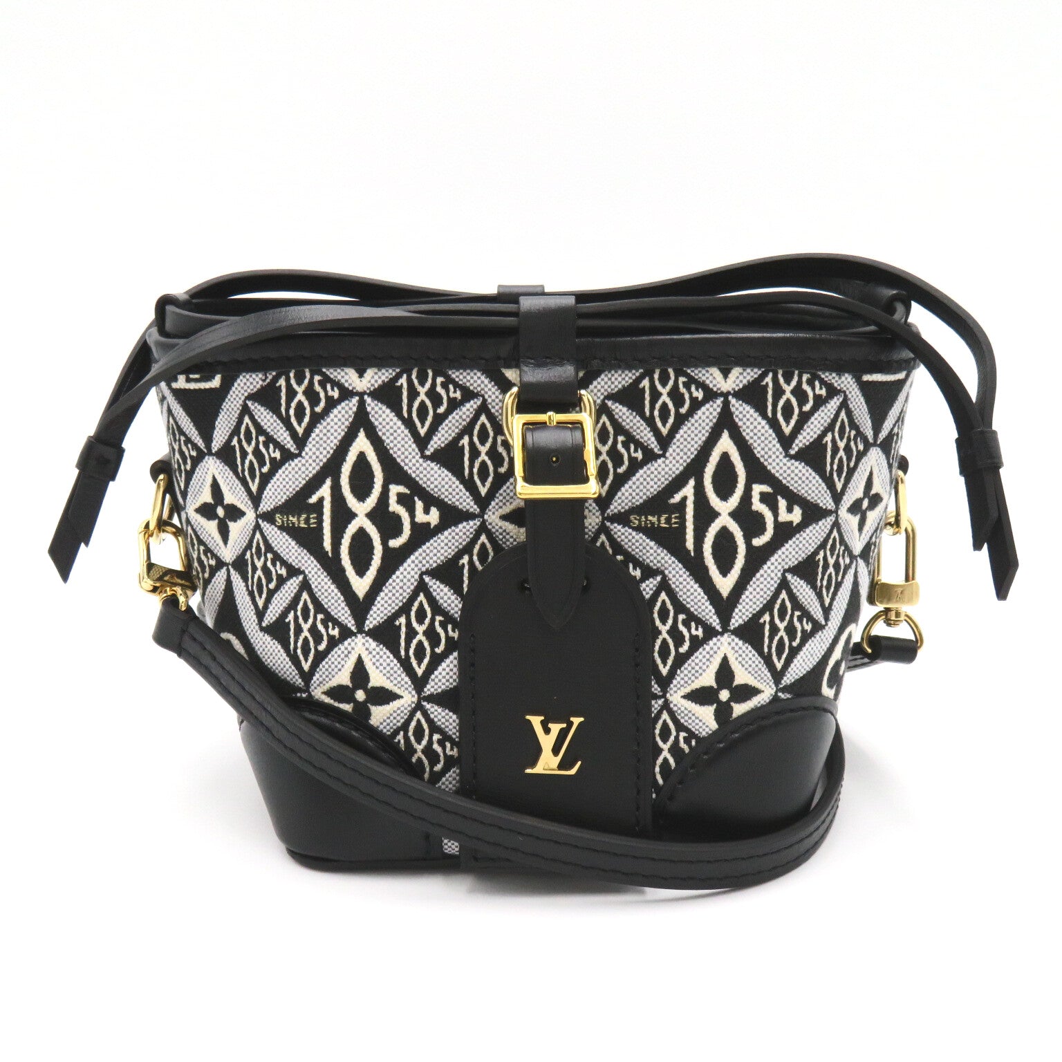 LOUIS VUITTON 【激減優惠】Monogram Jacquard SINCE1854 Noe Peirce金扣手挽肩背兩用袋Noir/黑色