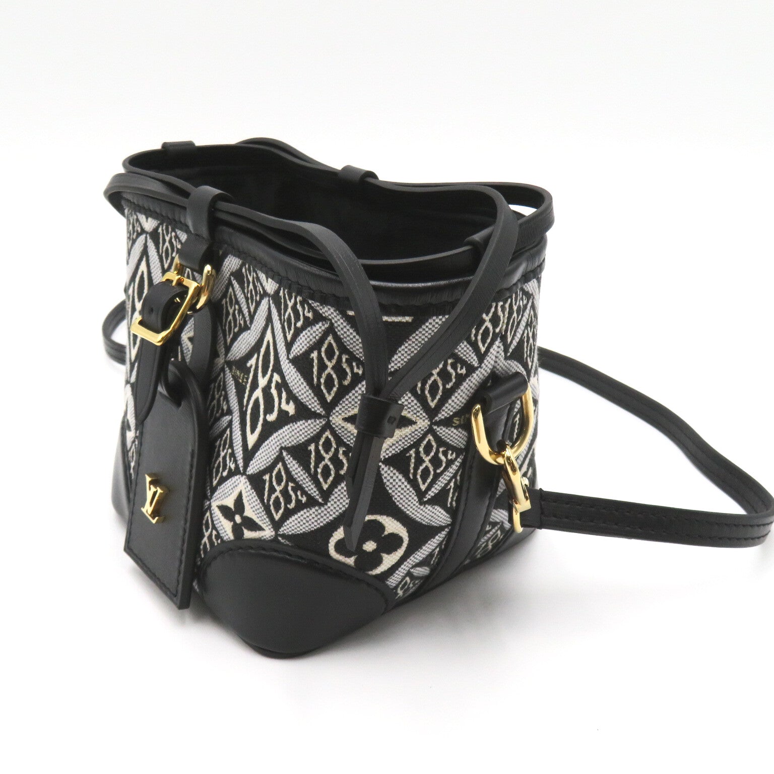 LOUIS VUITTON 【激減優惠】Monogram Jacquard SINCE1854 Noe Peirce金扣手挽肩背兩用袋Noir/黑色