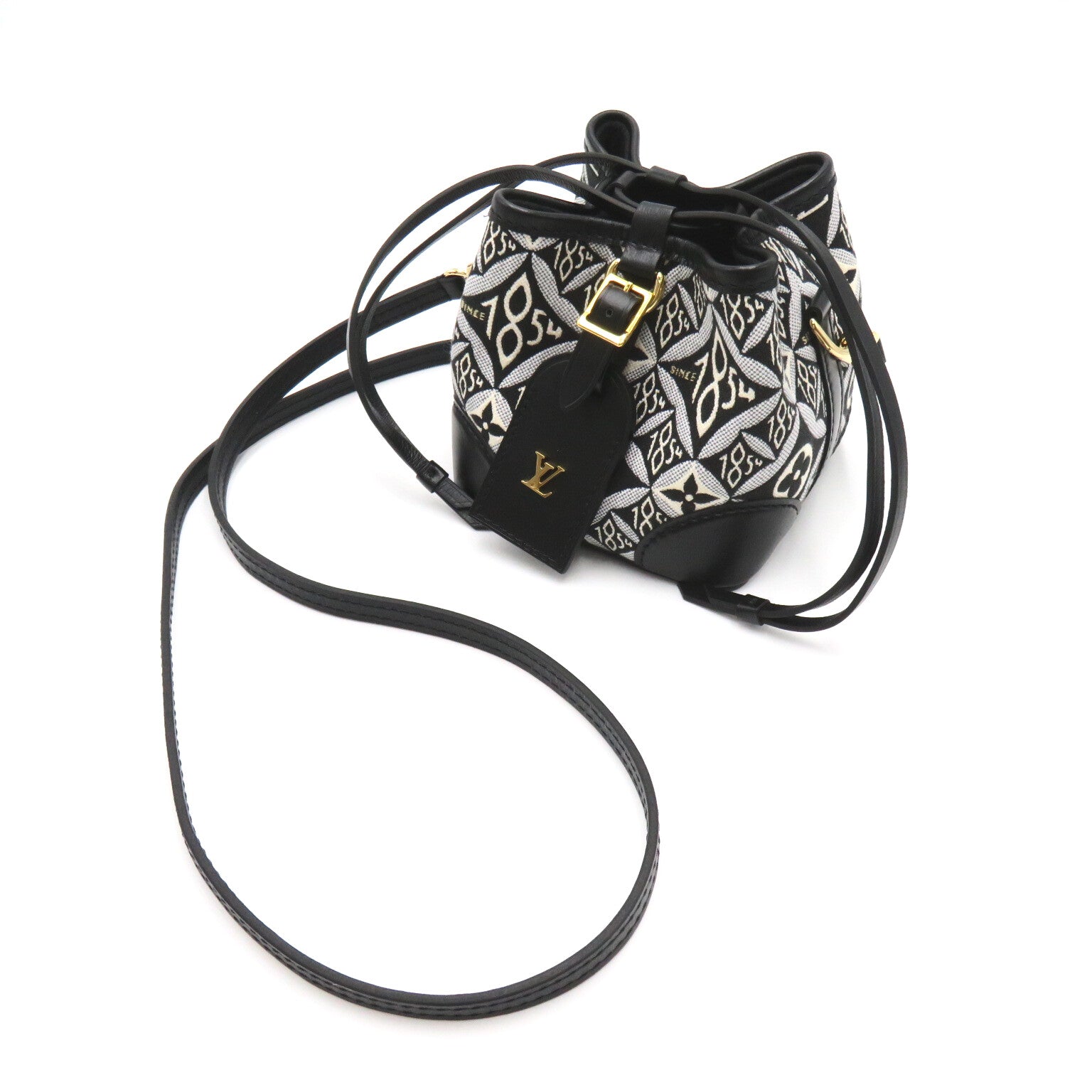 LOUIS VUITTON 【激減優惠】Monogram Jacquard SINCE1854 Noe Peirce金扣手挽肩背兩用袋Noir/黑色