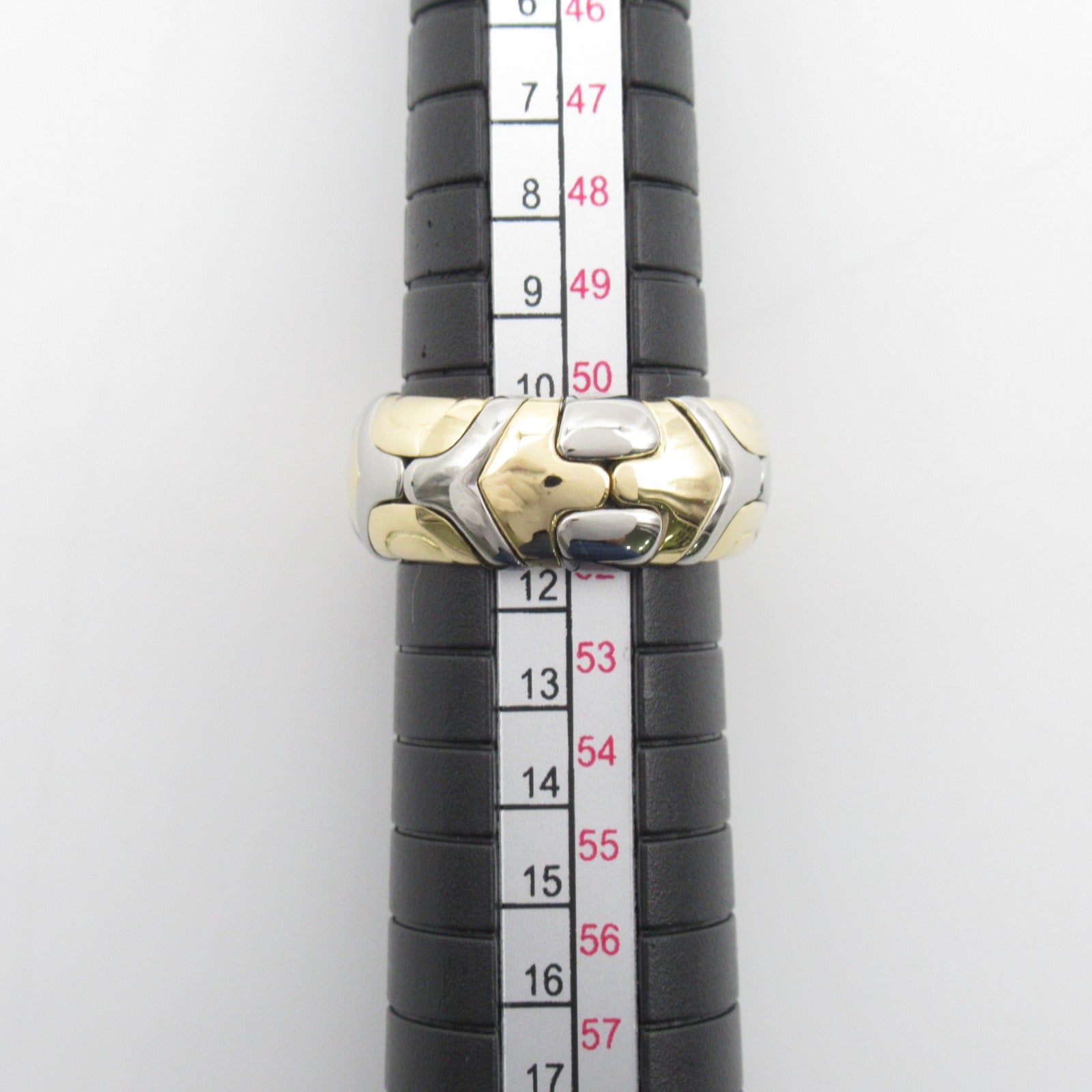 BVLGARI 18K黃金/不鏽鋼Alveare Ring戒指US#6